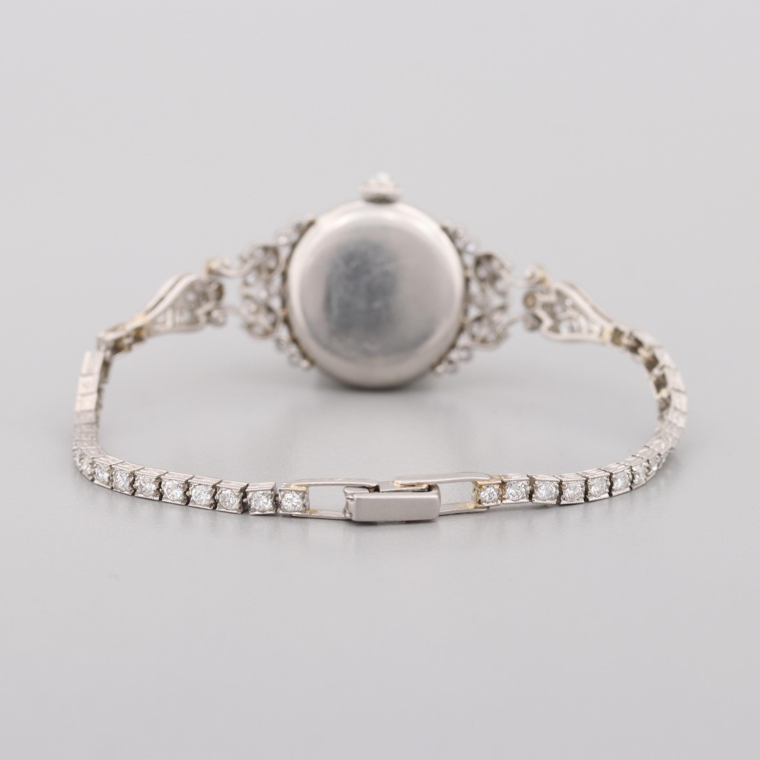 Vintage Bailey Banks & Biddle Co. Platinum 2.06 CTW Diamond Watch