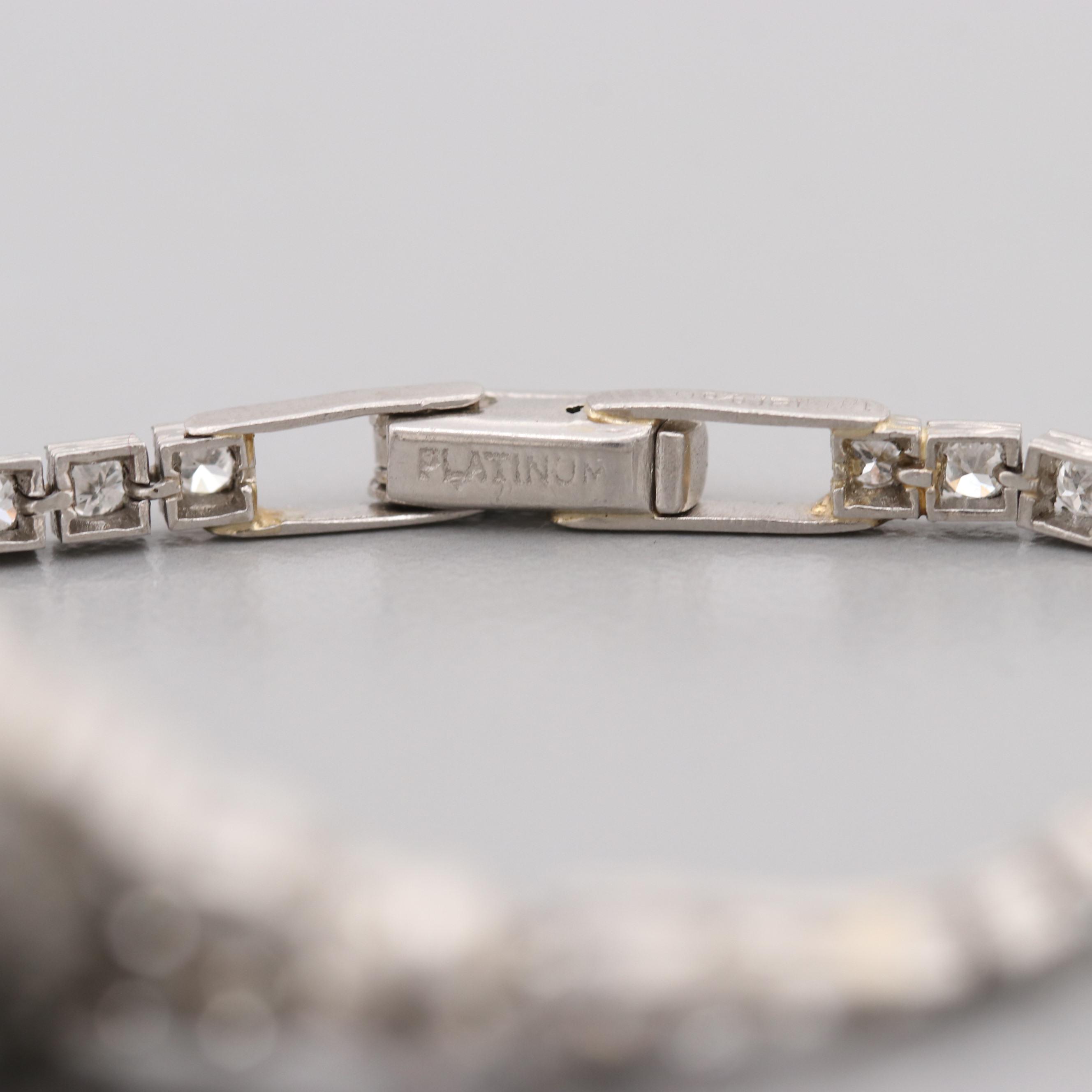 Vintage Bailey Banks & Biddle Co. Platinum 2.06 CTW Diamond Watch