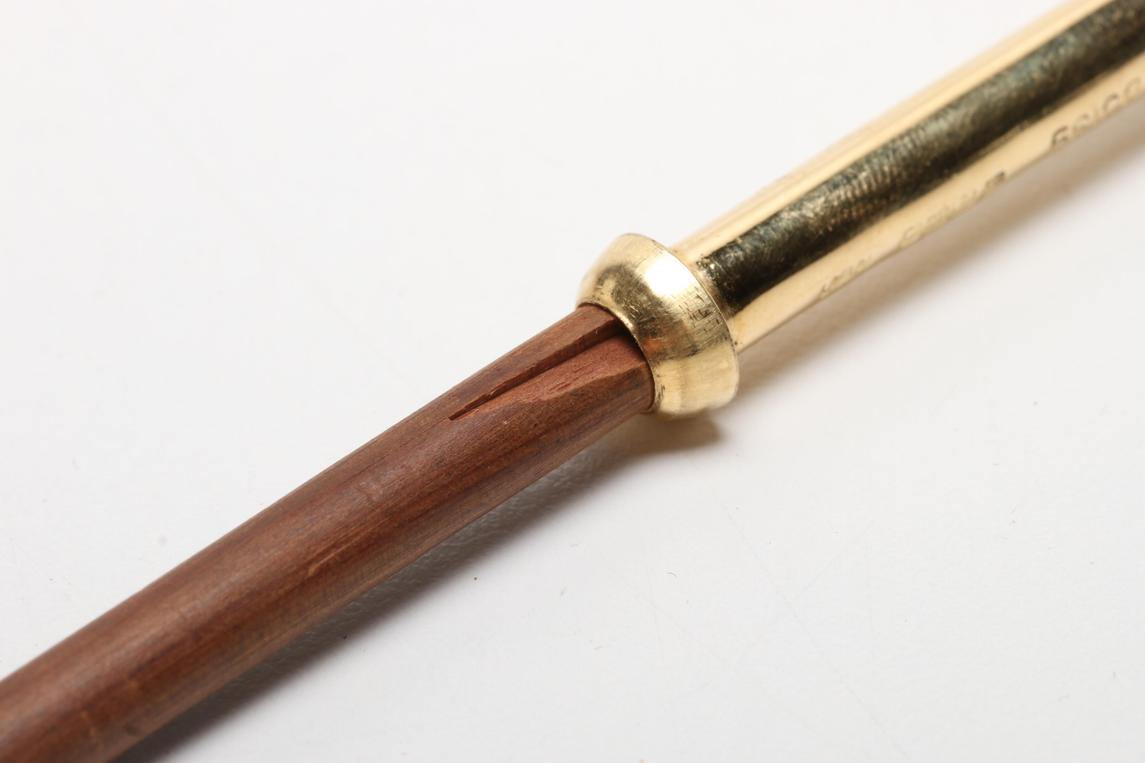 18k Gold Handled Gambling Cane for Nion Tucker Sr. (American, 1885-1950)