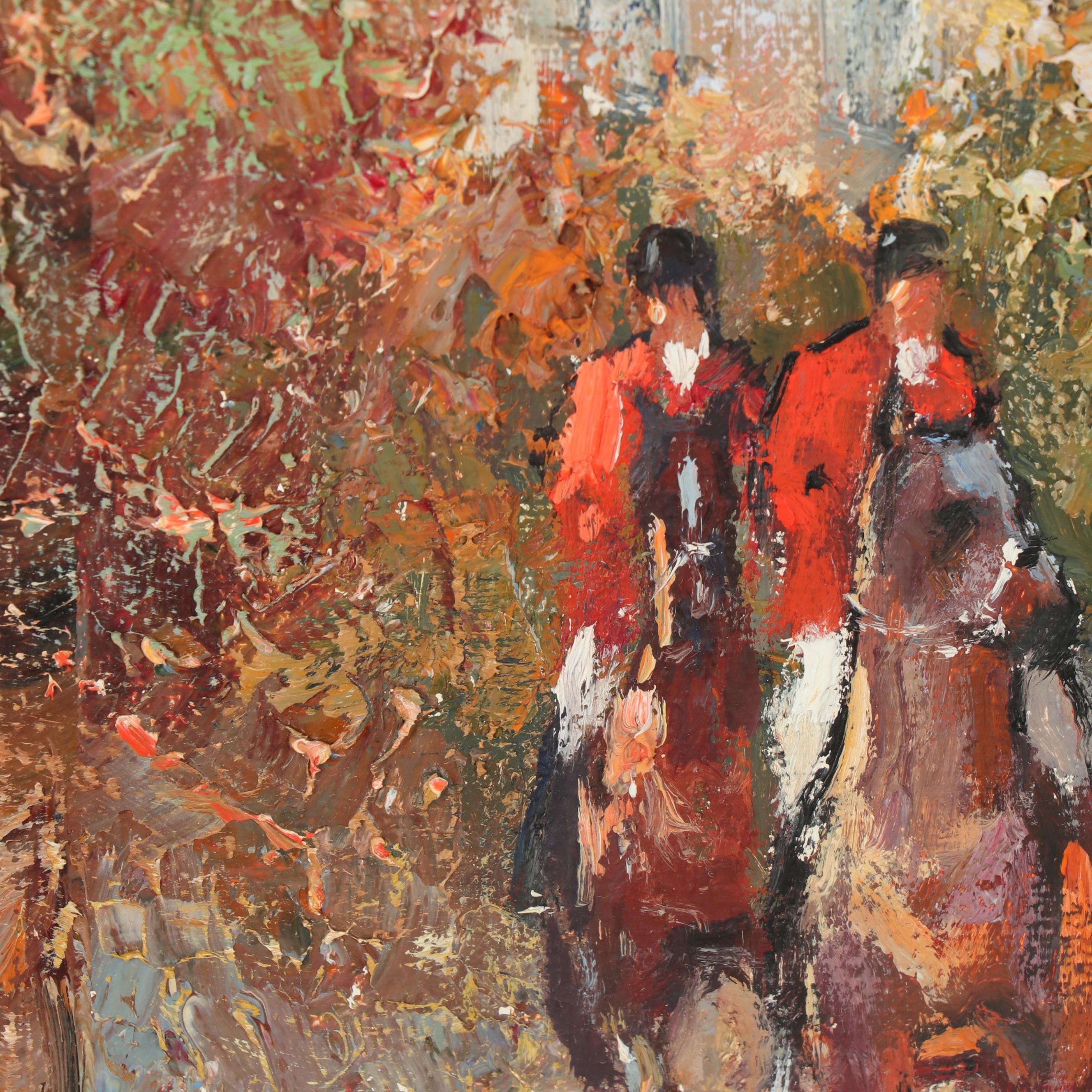 Willi Bauer Oil Painting of a Fox Hunting Scene