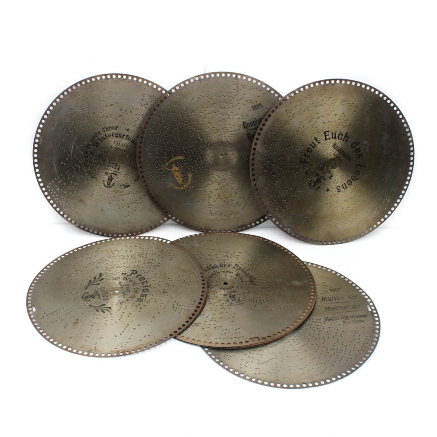 Polyphon 15.5" Music Discs, circa 1900