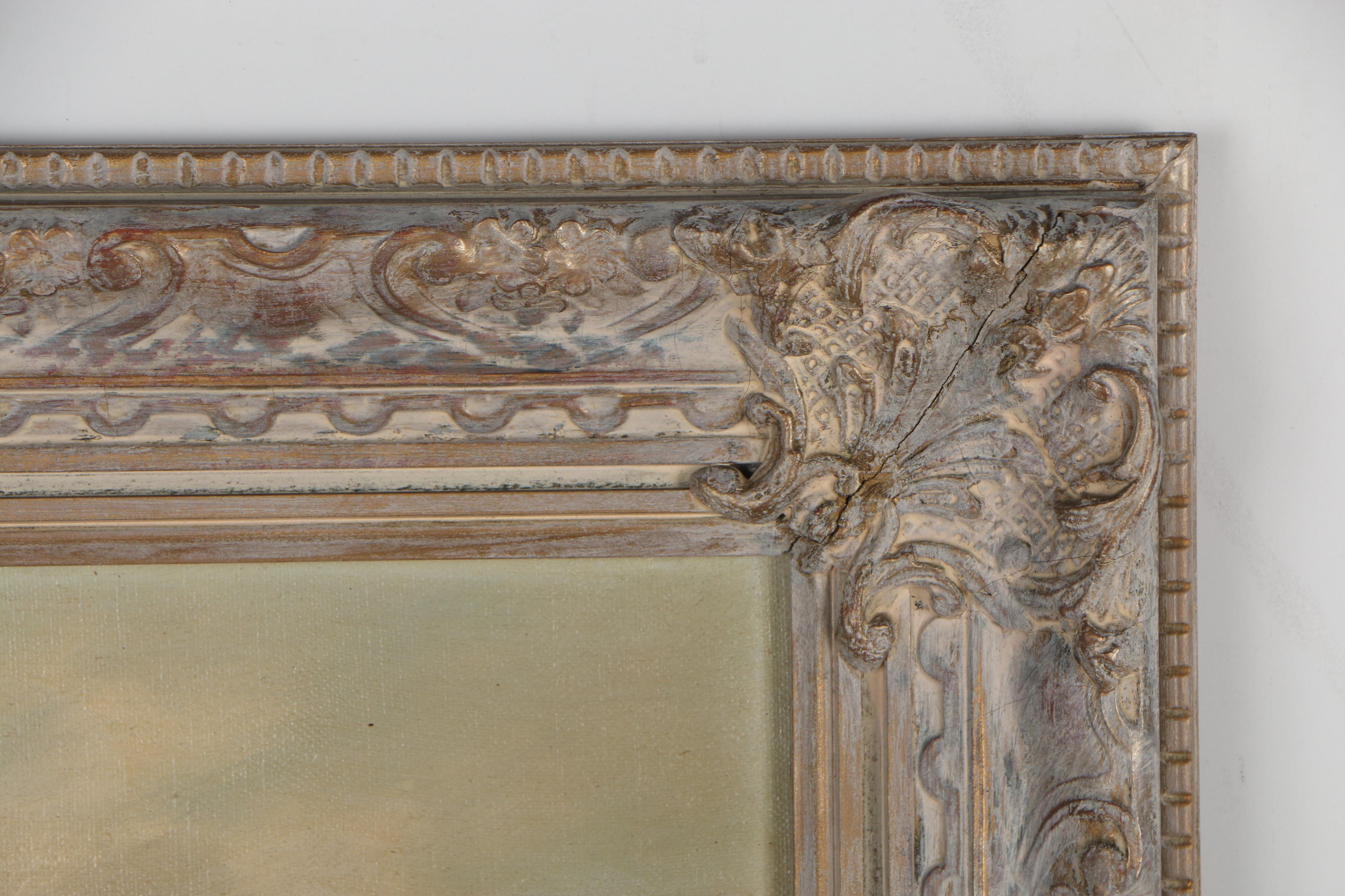 H. Pillinger Farm Landscape Oil Painting