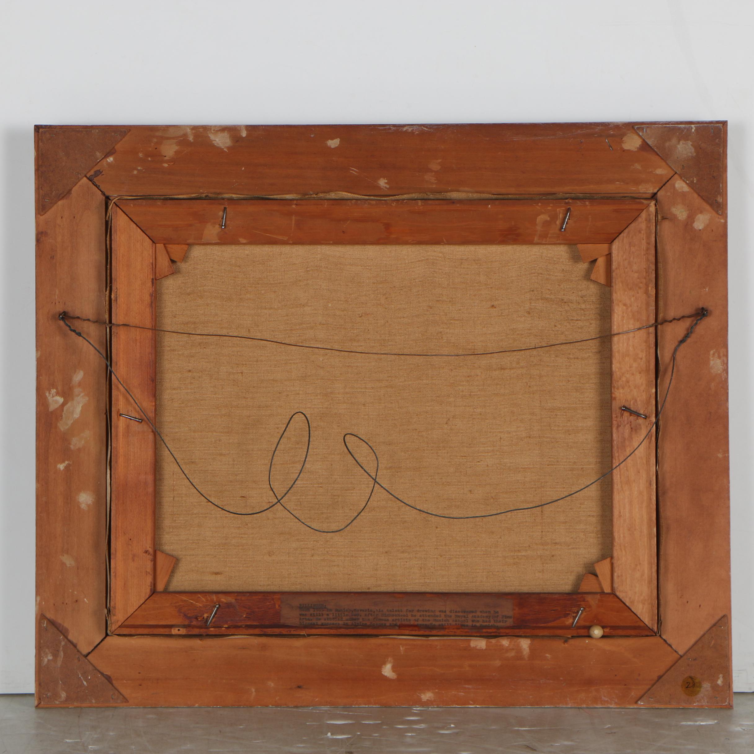 H. Pillinger Farm Landscape Oil Painting