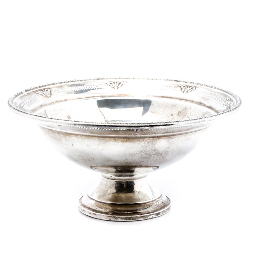 Vintage Hamilton Sterling Silver Footed Serving Bowl