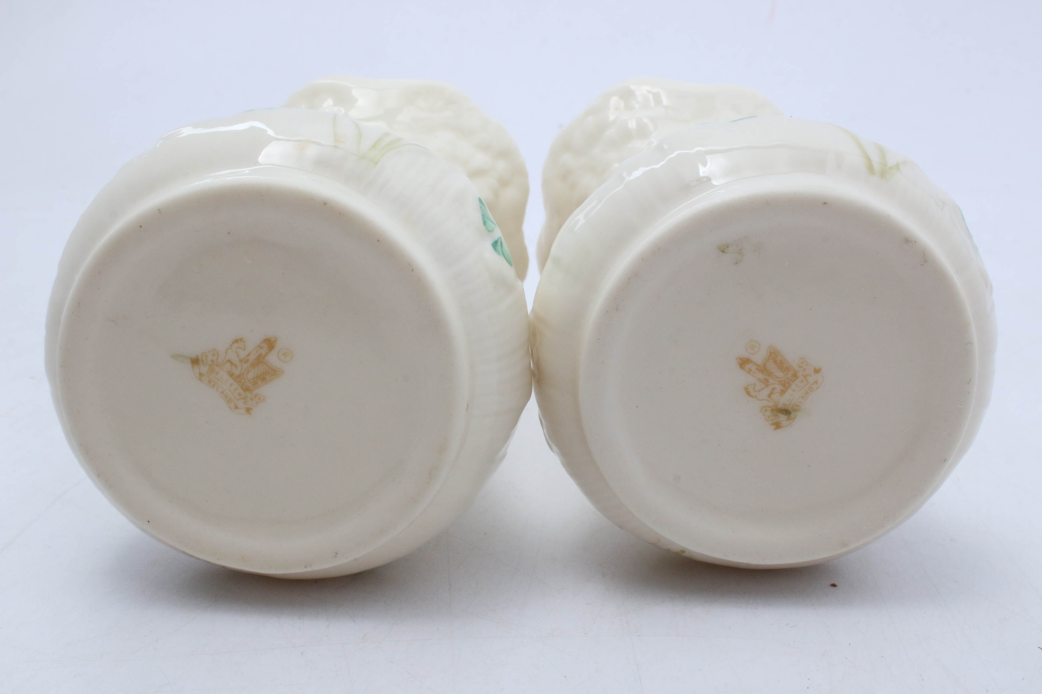 Belleek "Shamrock" Porcelain Vases, 1980-1993