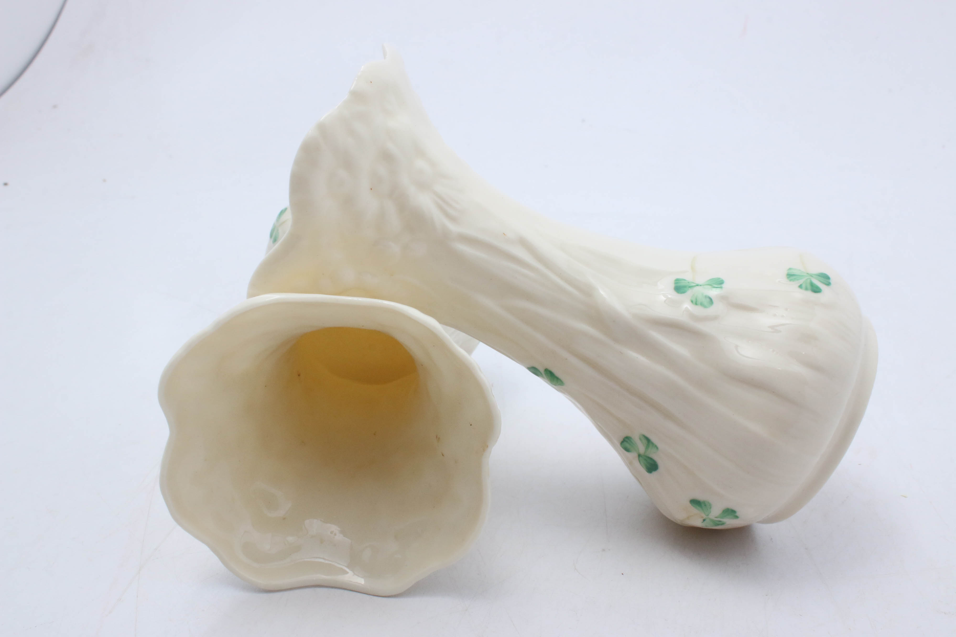 Belleek "Shamrock" Porcelain Vases, 1980-1993