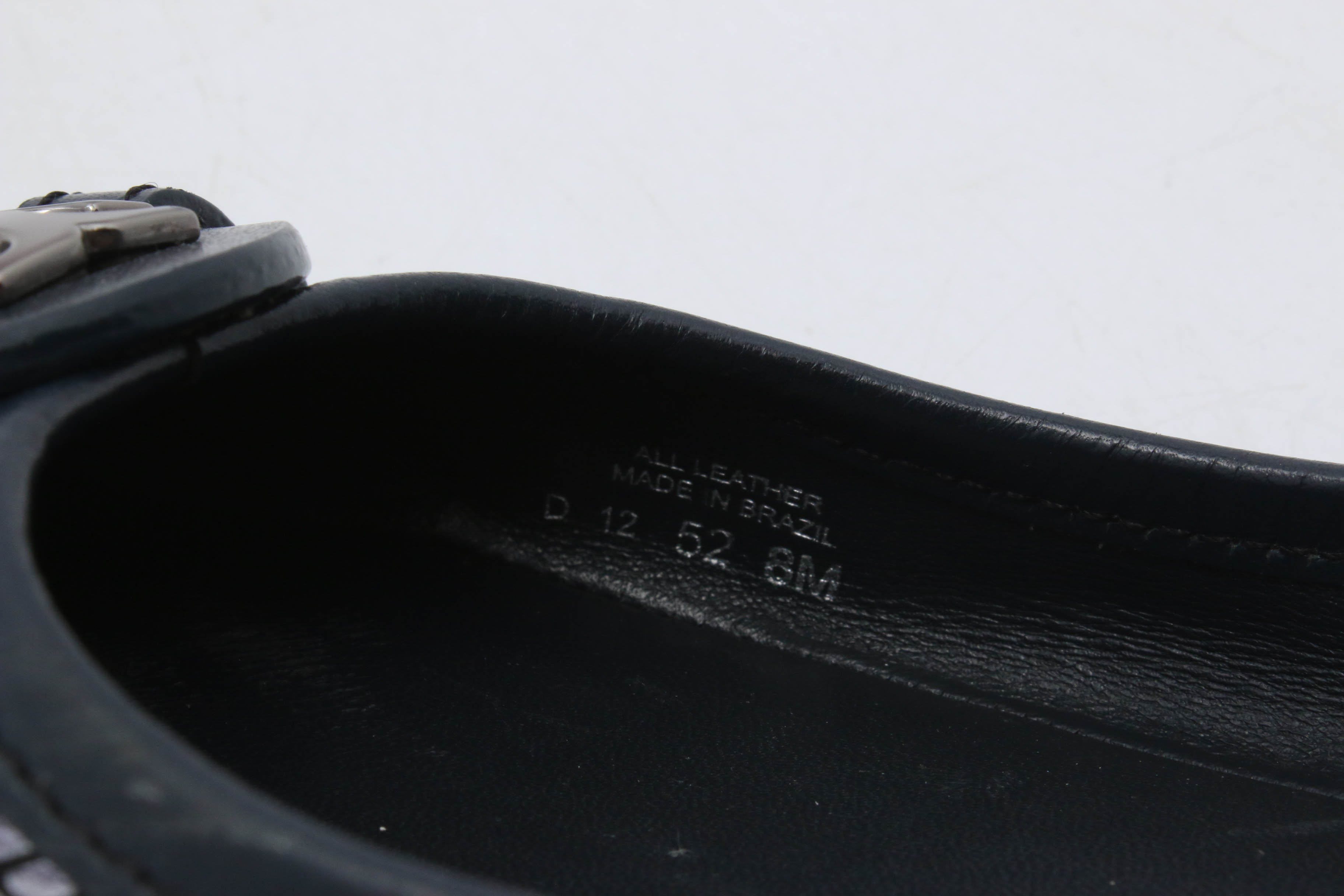 Tory Burch Silver Metallic and Black Leather Flats