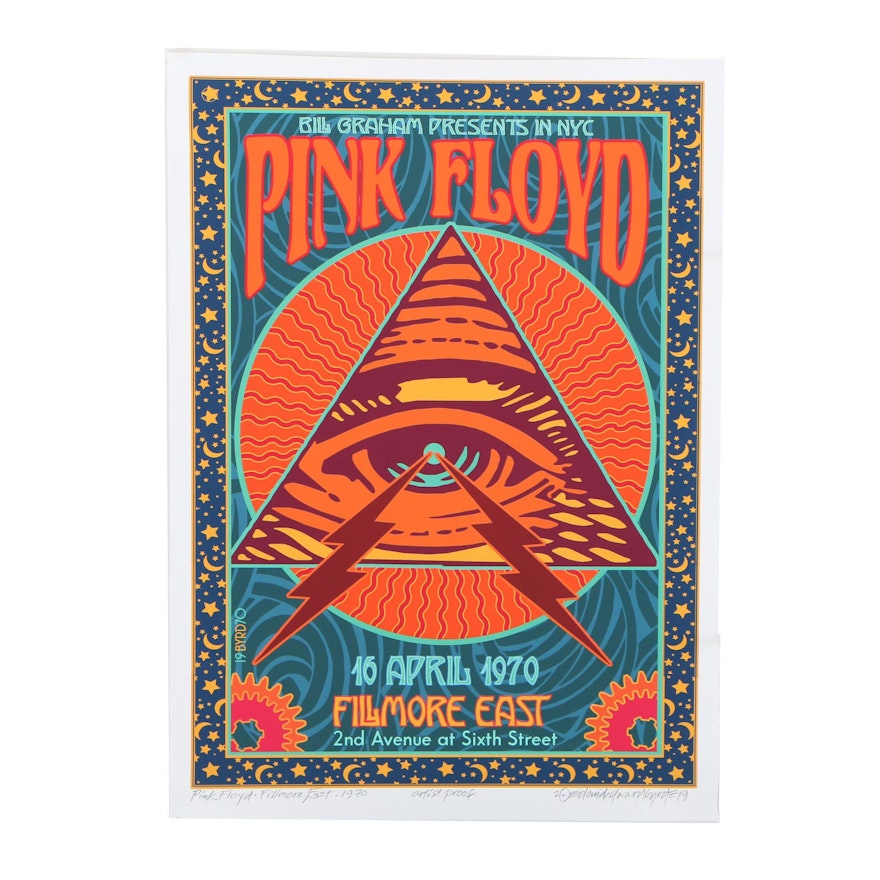 David Edward Byrd Giclée "Pink Floyd at the Fillmore East 1970"