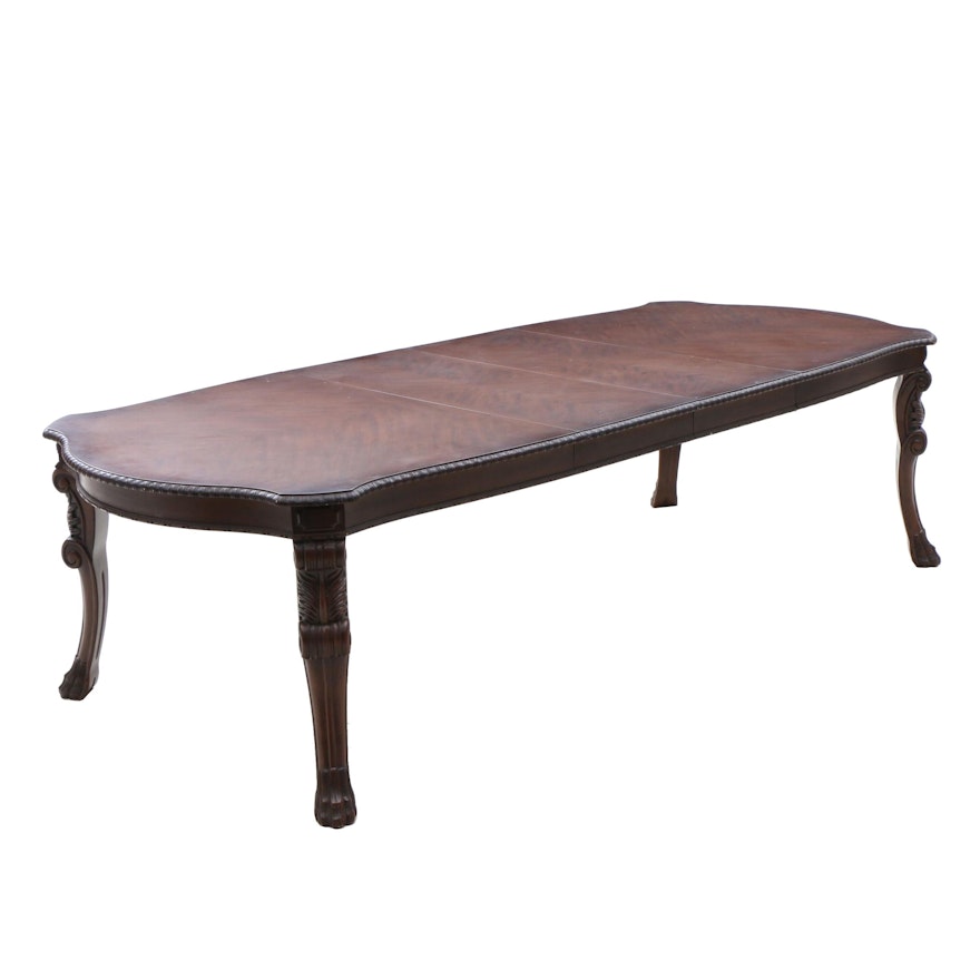 Neoclassical Style Mahogany Parquetry Top Dining Table