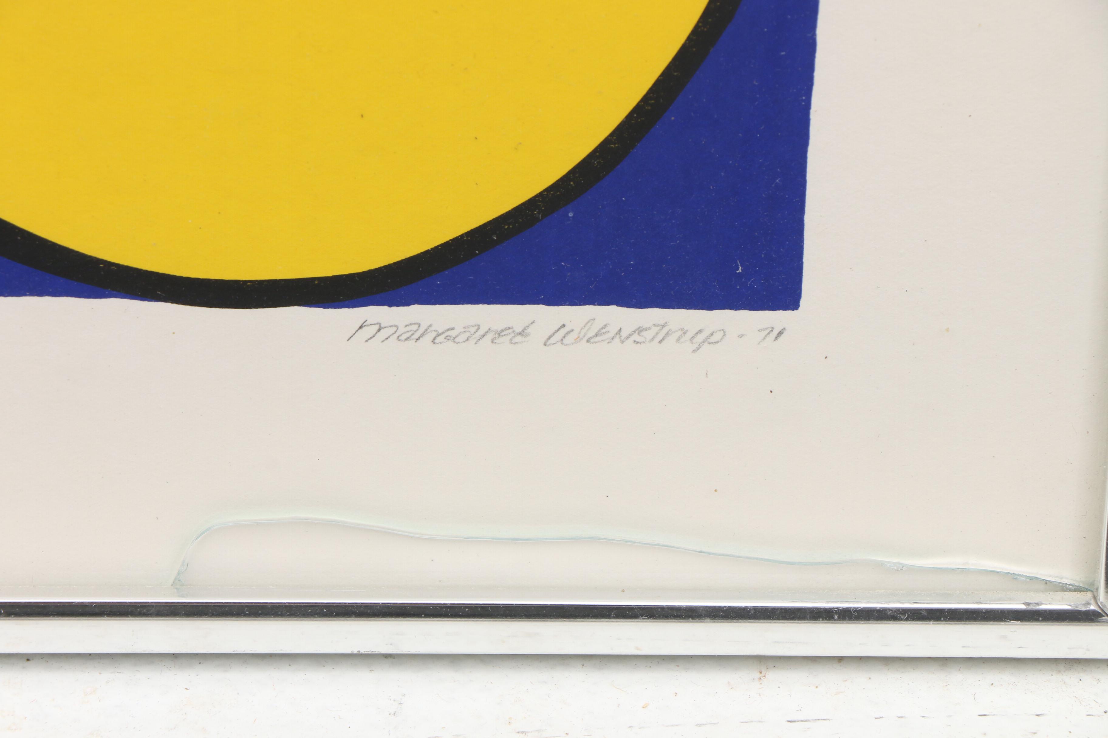 Margaret Wenstrup Abstract Modern Serigraph