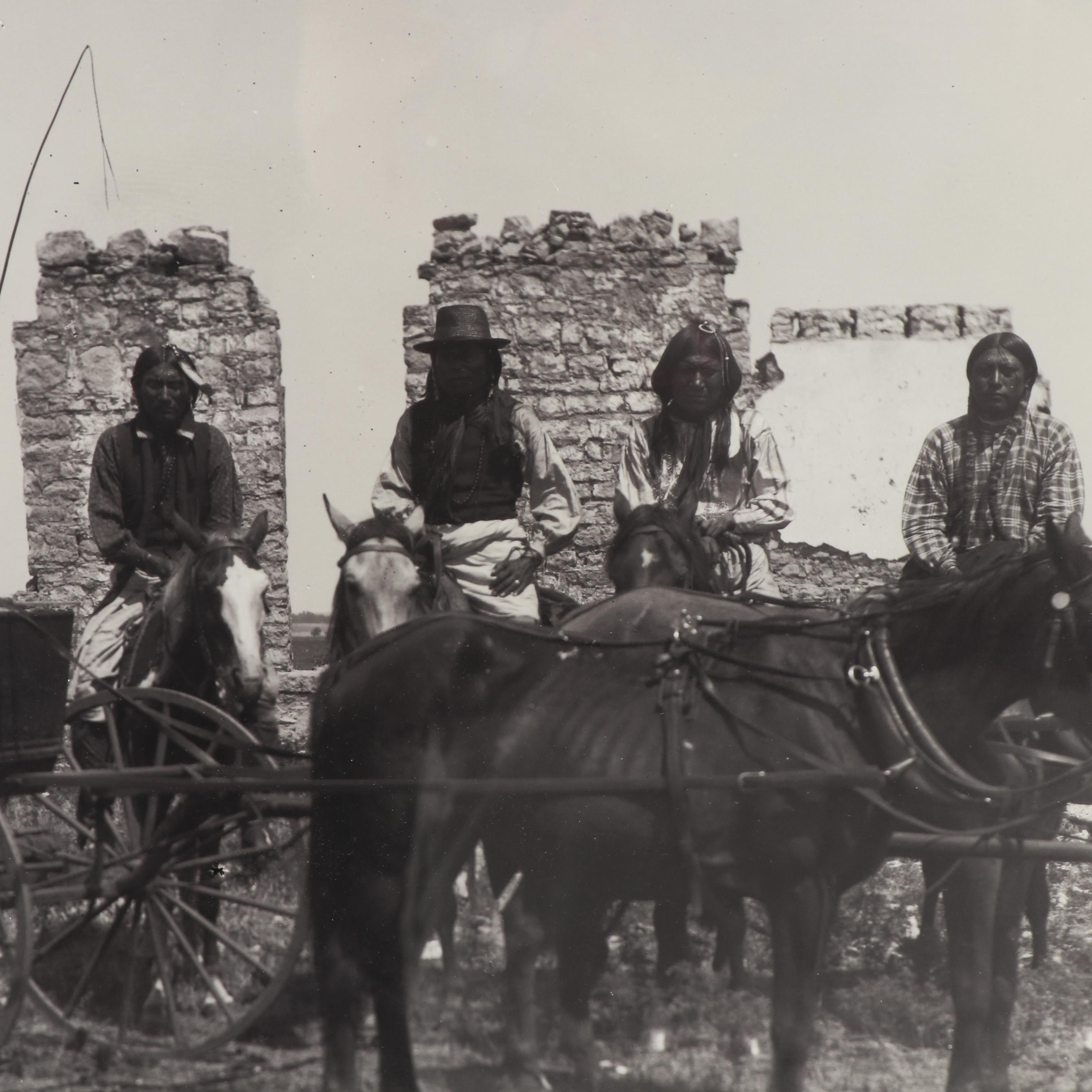 Restrike "Quanah Parker ... at The Quake Indian School" Glass Negative Print