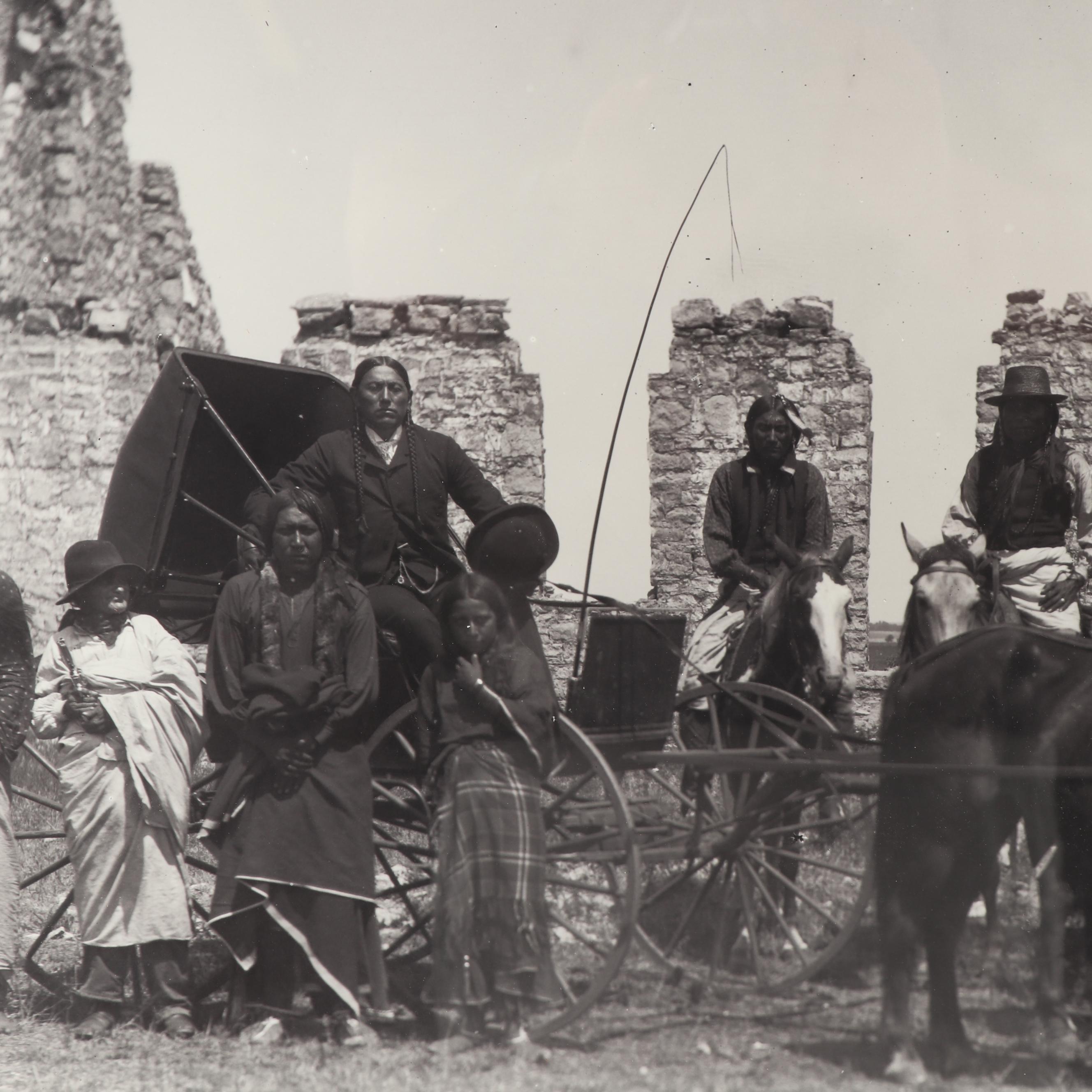 Restrike "Quanah Parker ... at The Quake Indian School" Glass Negative Print