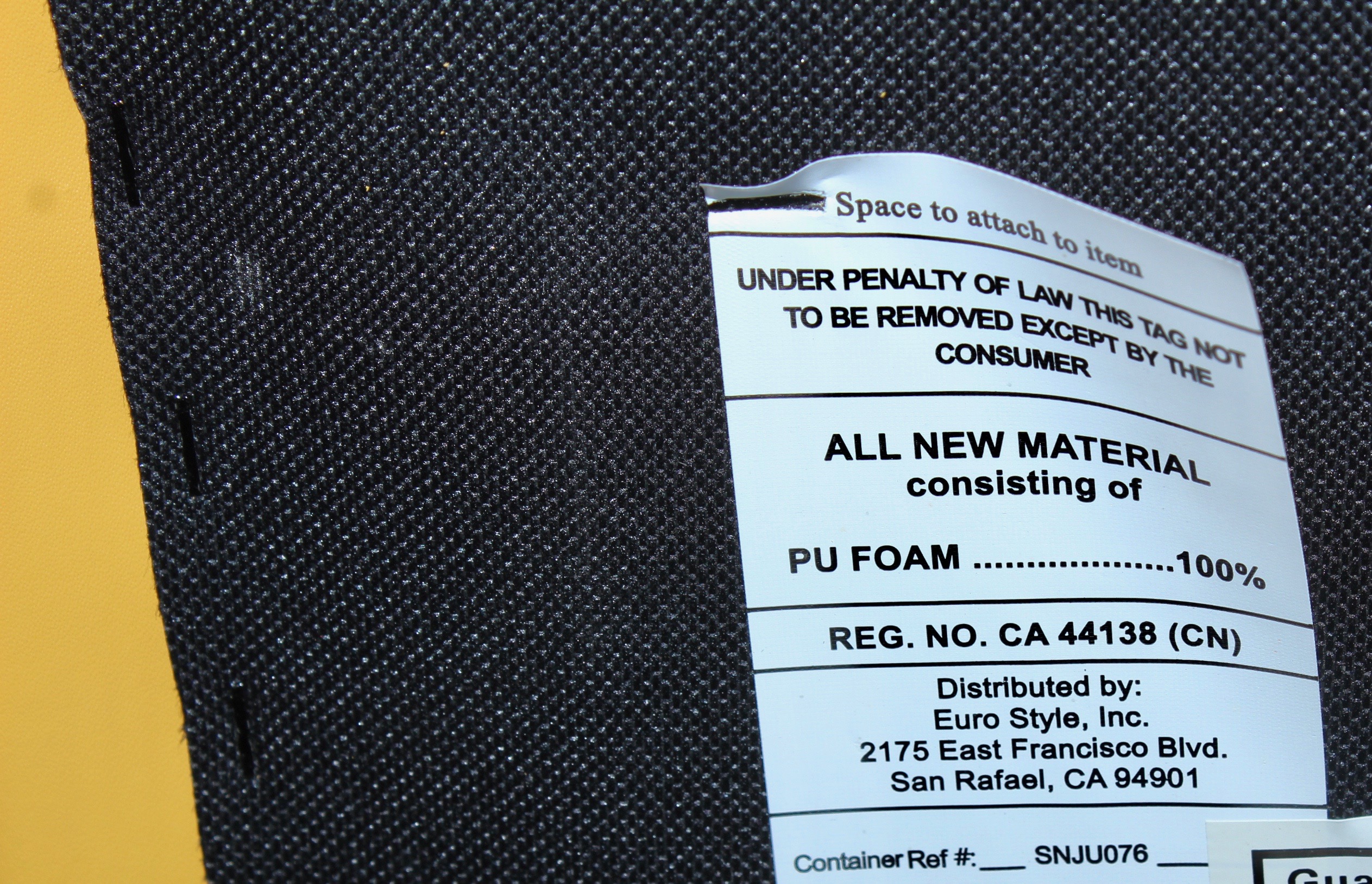 Two Leather Euro Style "Isabella" Yellow Bar Stools, Contemporary