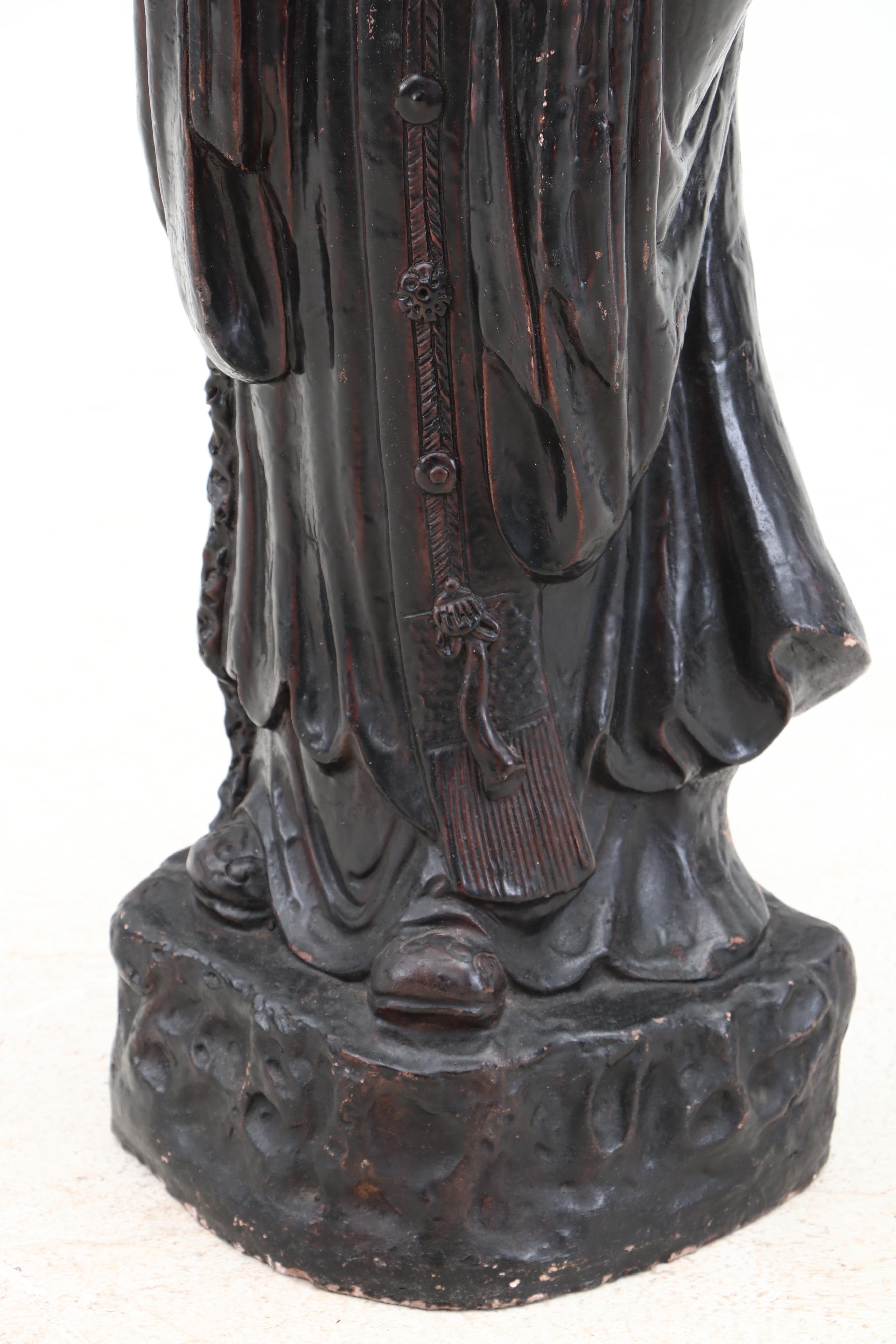 Chinese Cast Metal God of Longevity Figure
