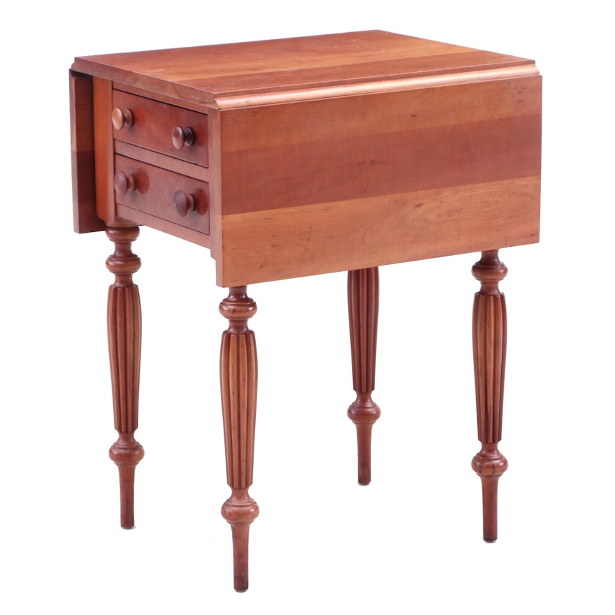 Federal Style Drop Leaf Cherry End Table