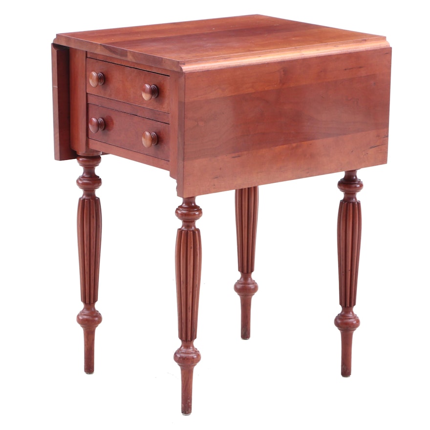 Federal Style Drop Leaf Cherry End Table