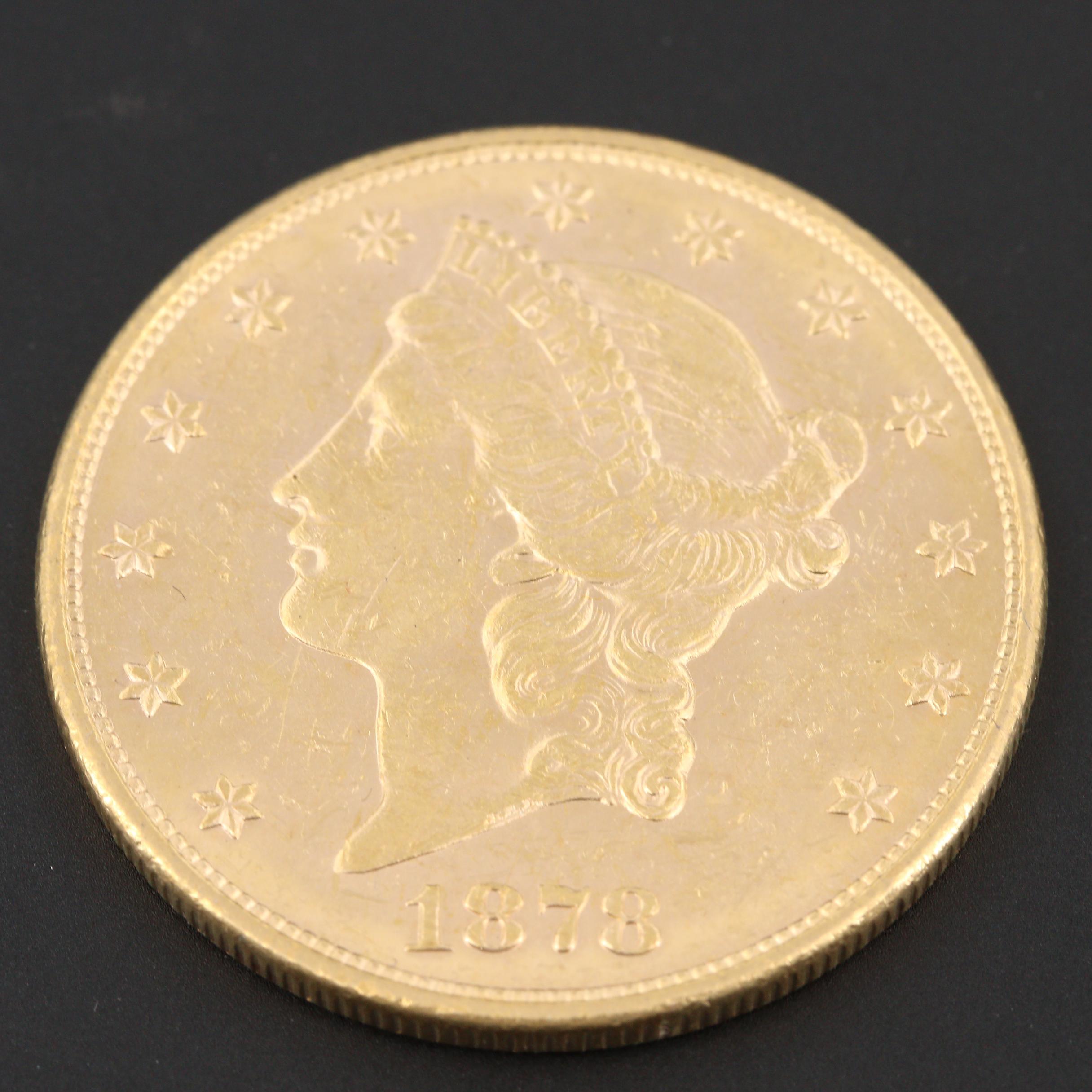 1878-S Liberty Head $20 Gold Coin