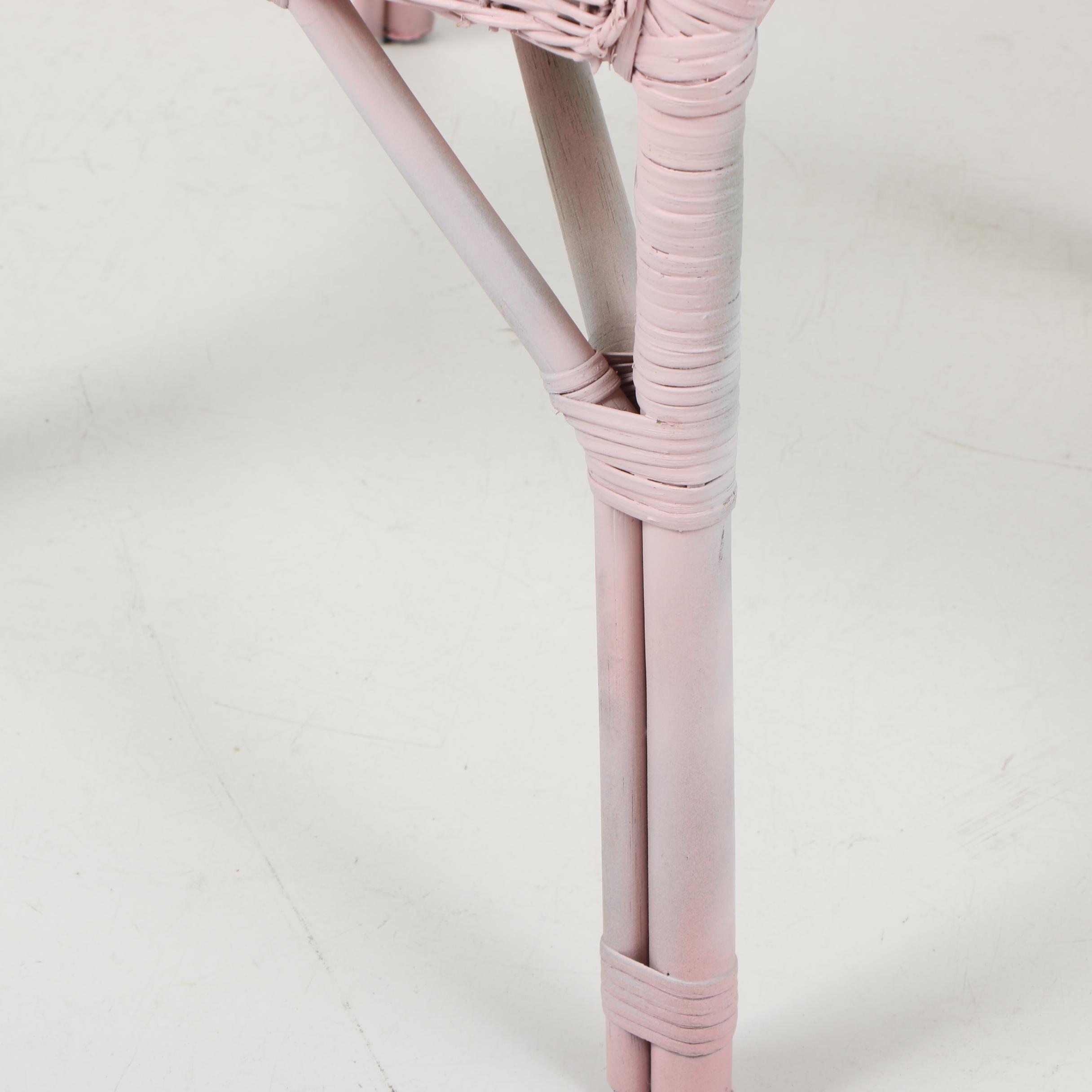 Pink Wicker Chair