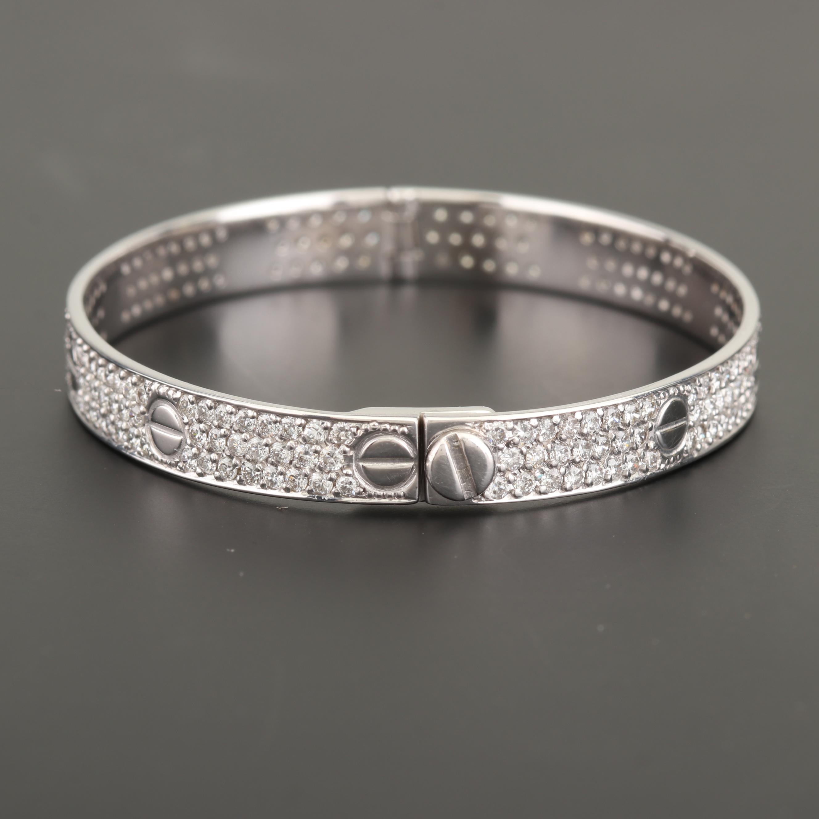 18K White Gold and 4.00 CTW Diamond Bracelet