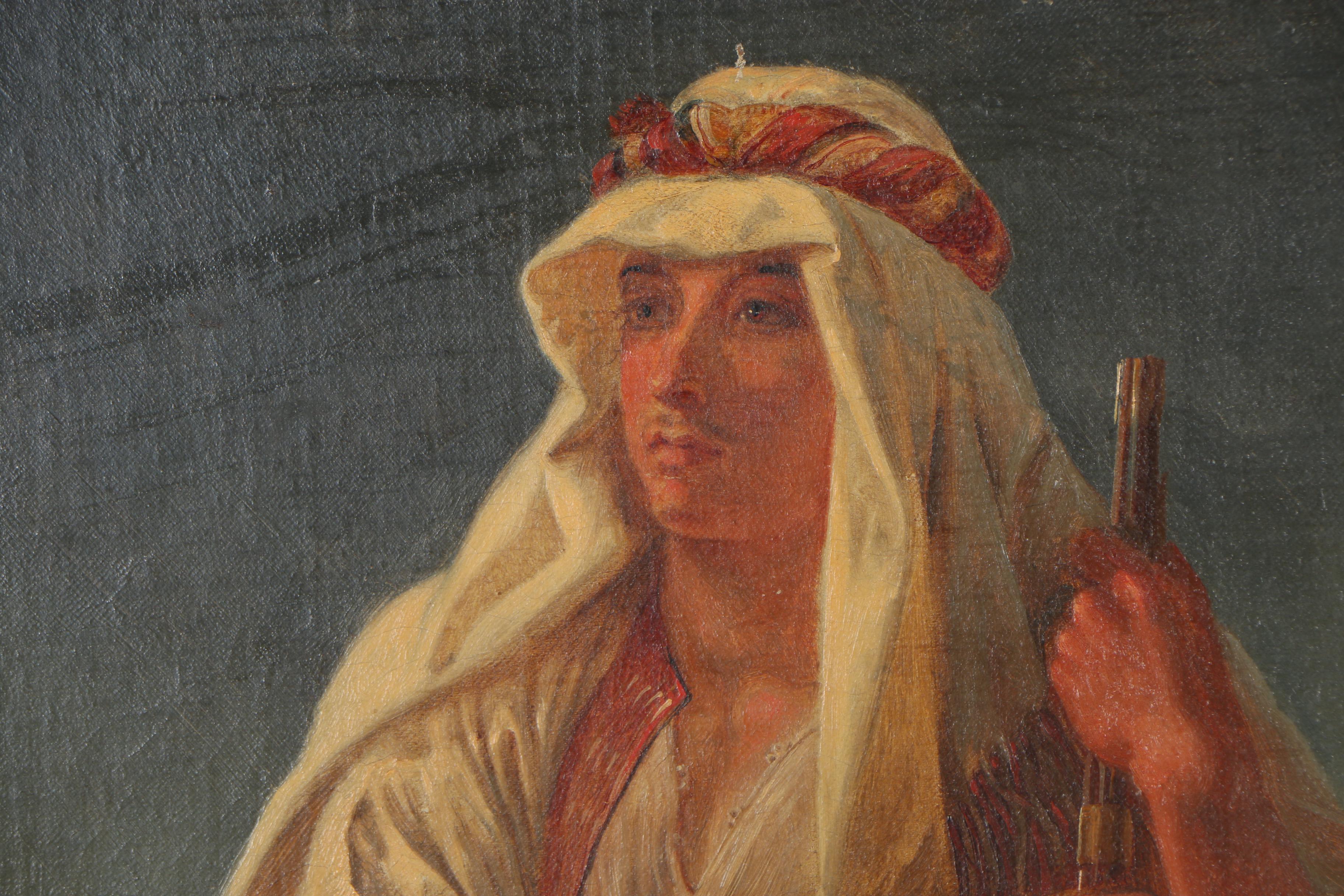 Emanuel Leutze 1867 Orientalist Oil Portrait