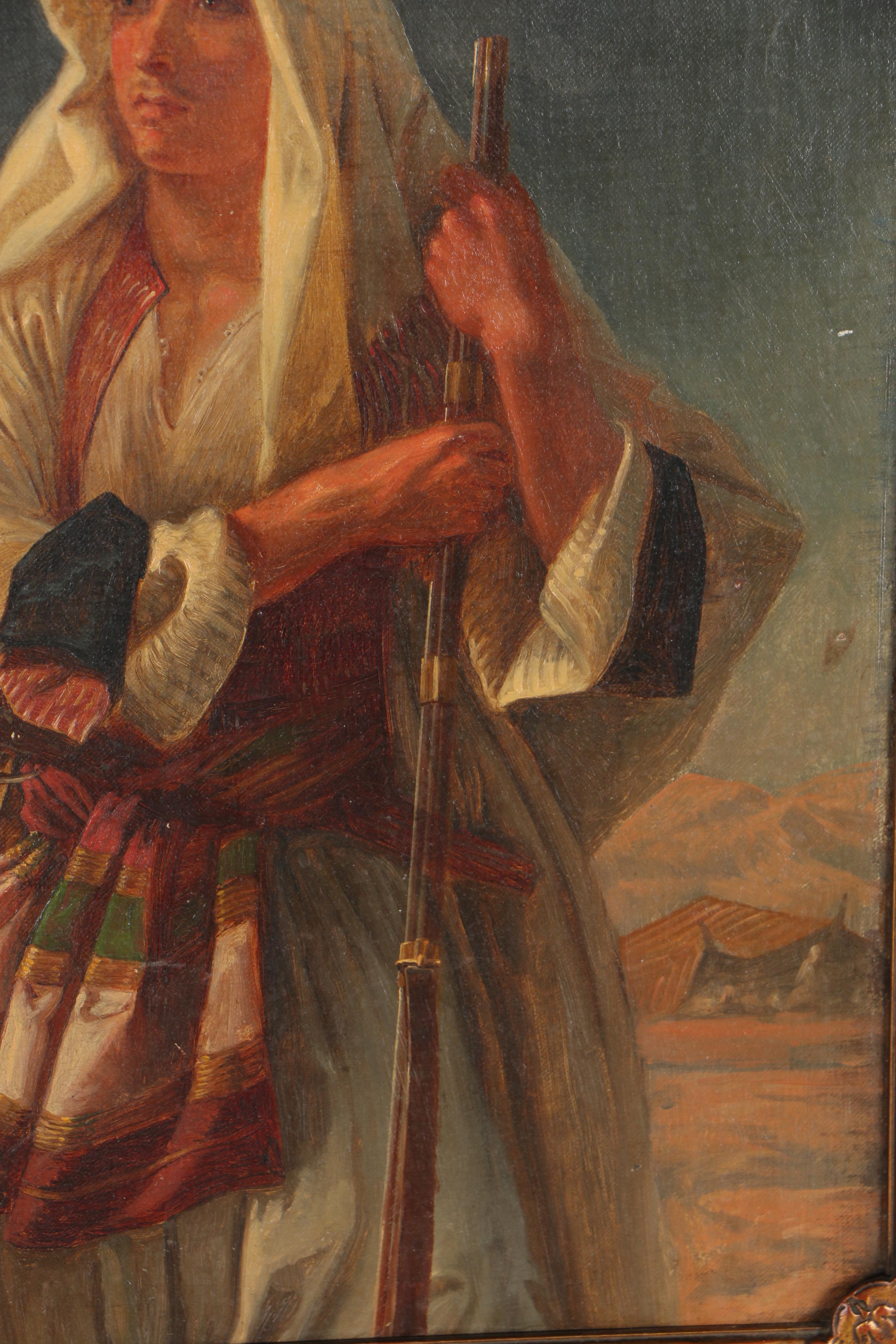 Emanuel Leutze 1867 Orientalist Oil Portrait