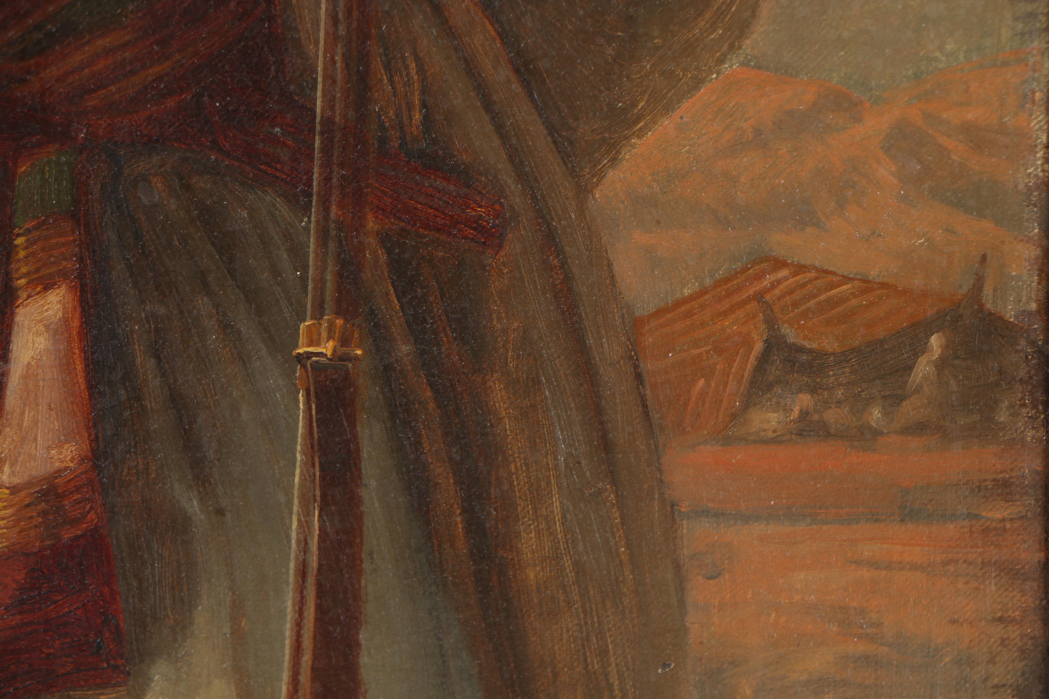 Emanuel Leutze 1867 Orientalist Oil Portrait