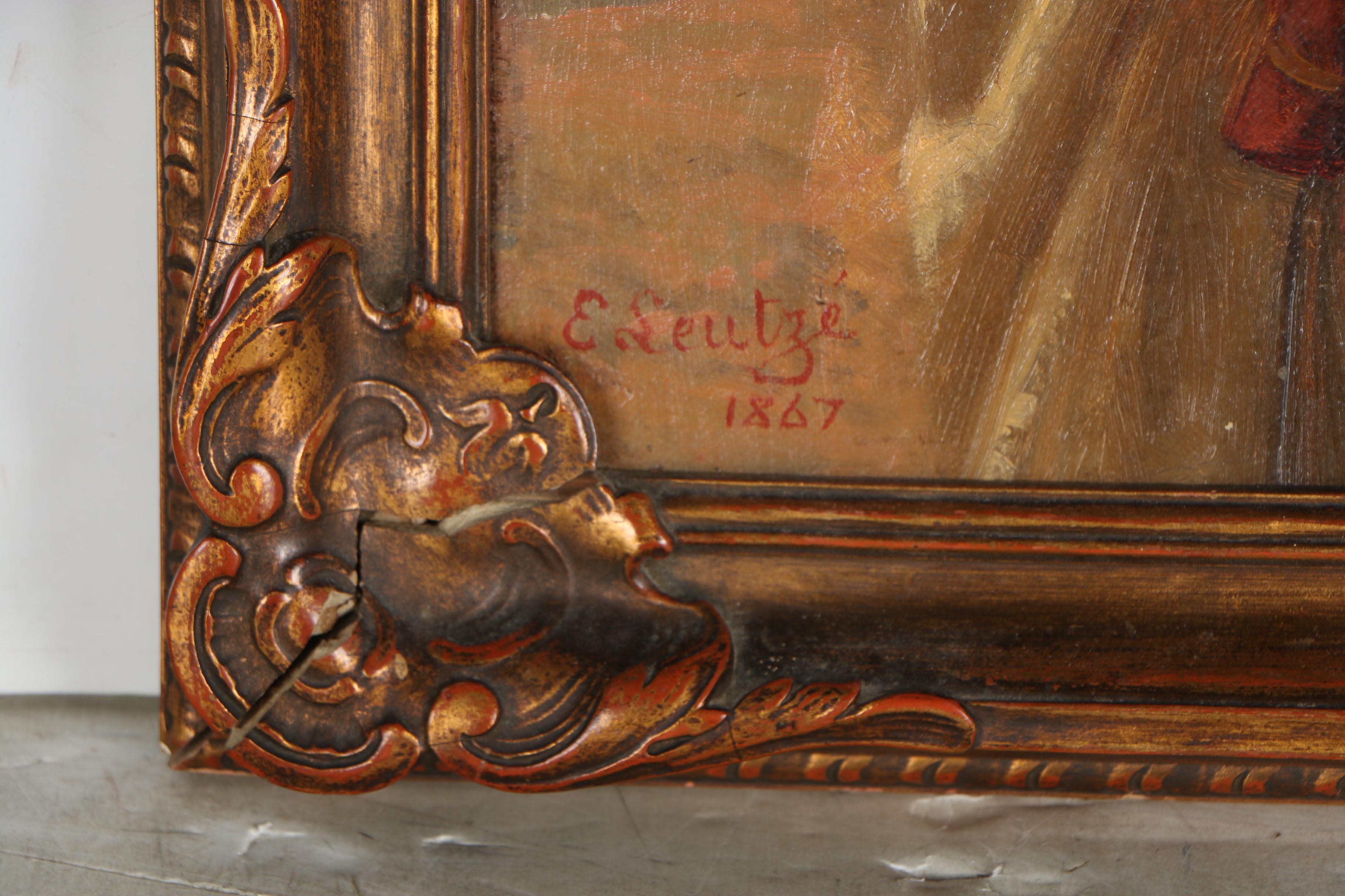 Emanuel Leutze 1867 Orientalist Oil Portrait