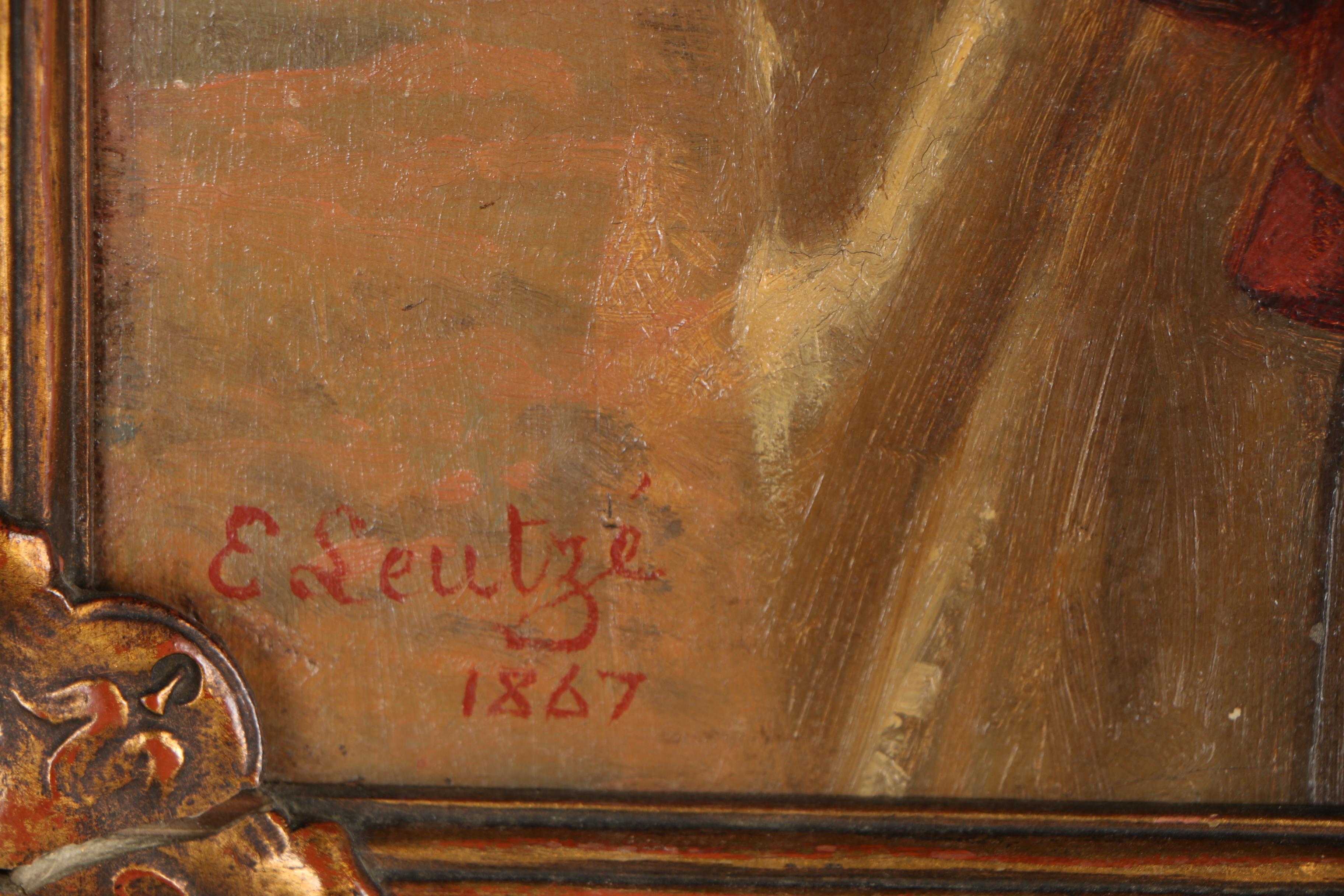 Emanuel Leutze 1867 Orientalist Oil Portrait