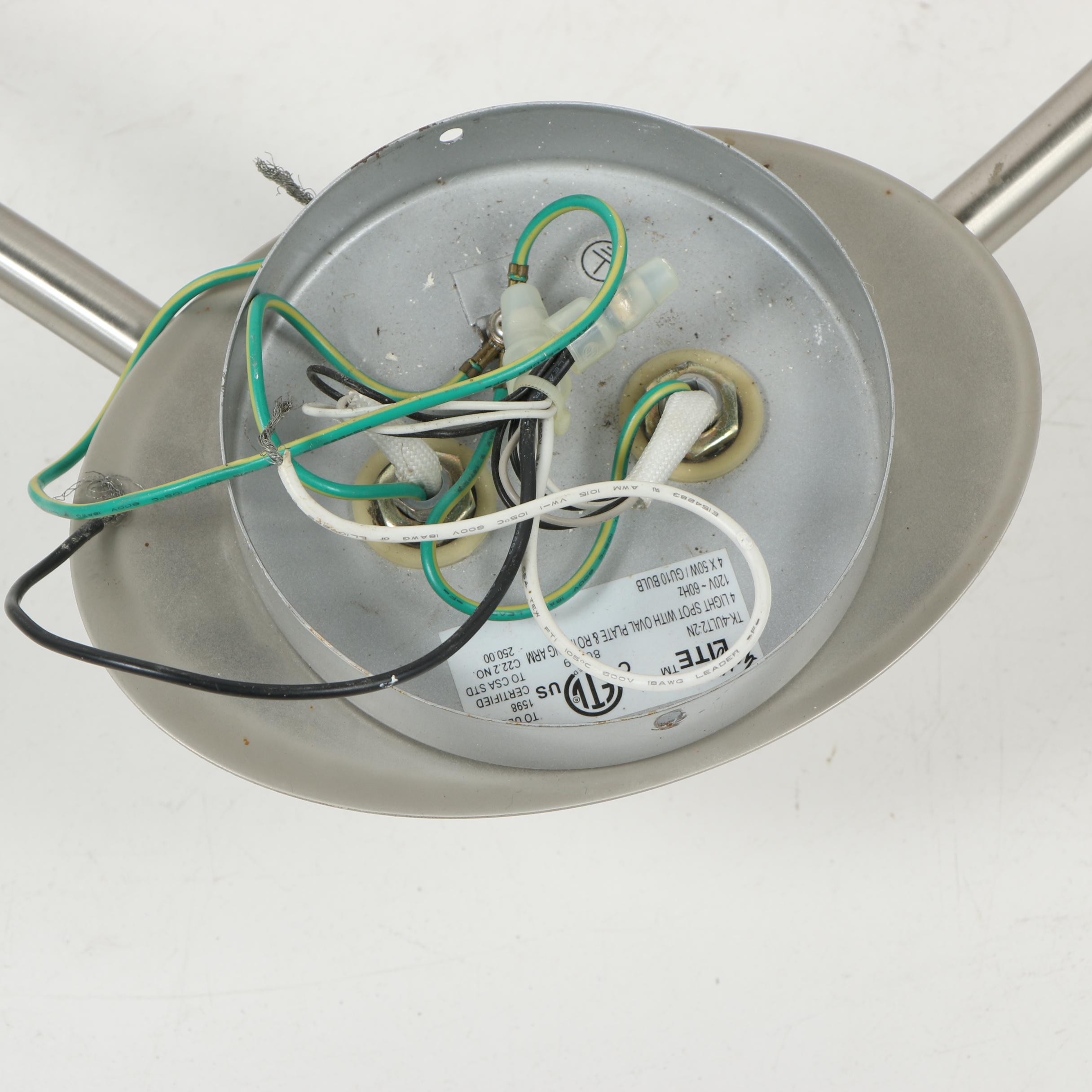 EasyLite 4 Light Spot with Oval Plate and Rotating Arm Pendant Light