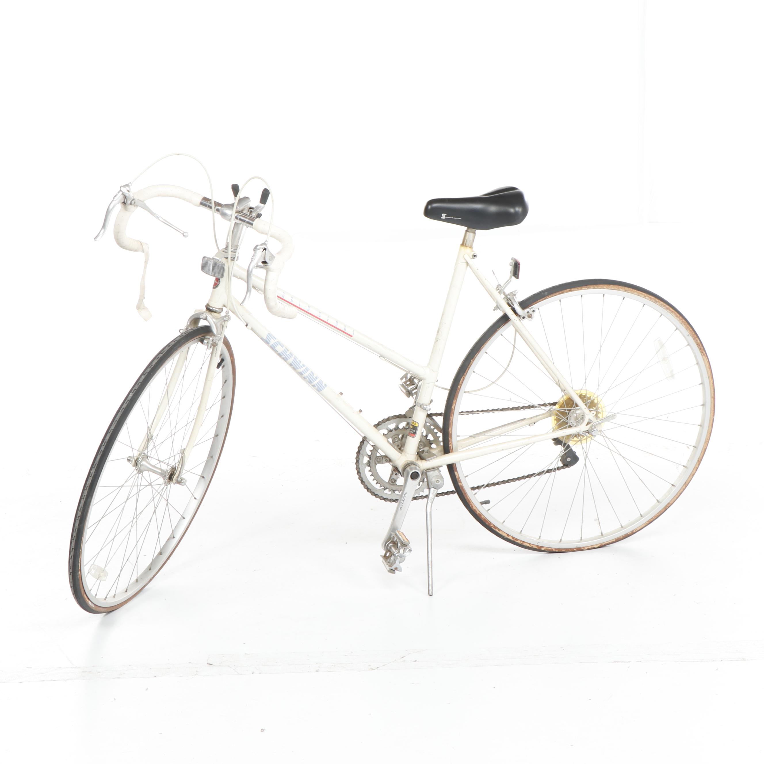 Pearlescent White Schwinn 4130 World Sport Road Bicycle, Circa 1985