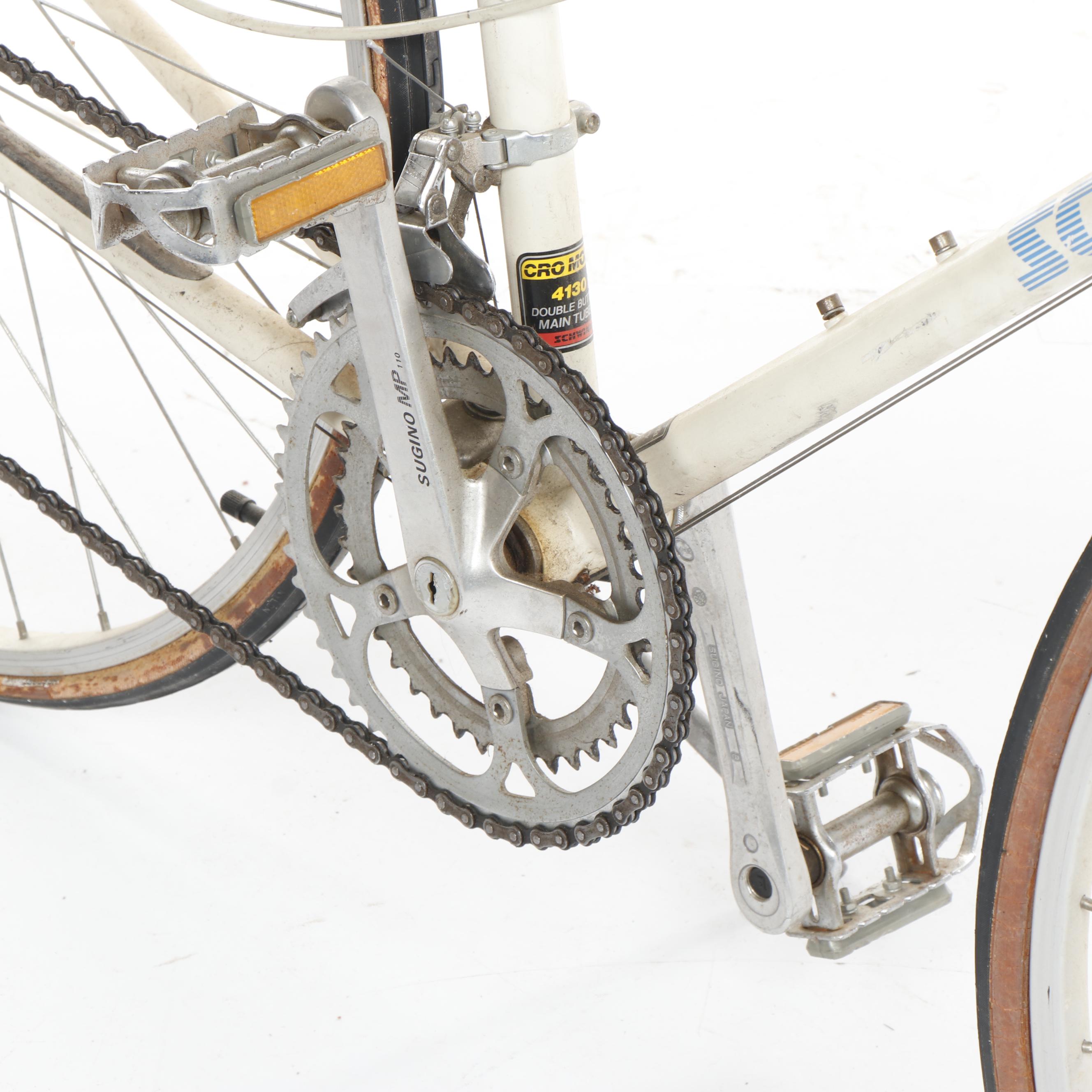 Pearlescent White Schwinn 4130 World Sport Road Bicycle, Circa 1985