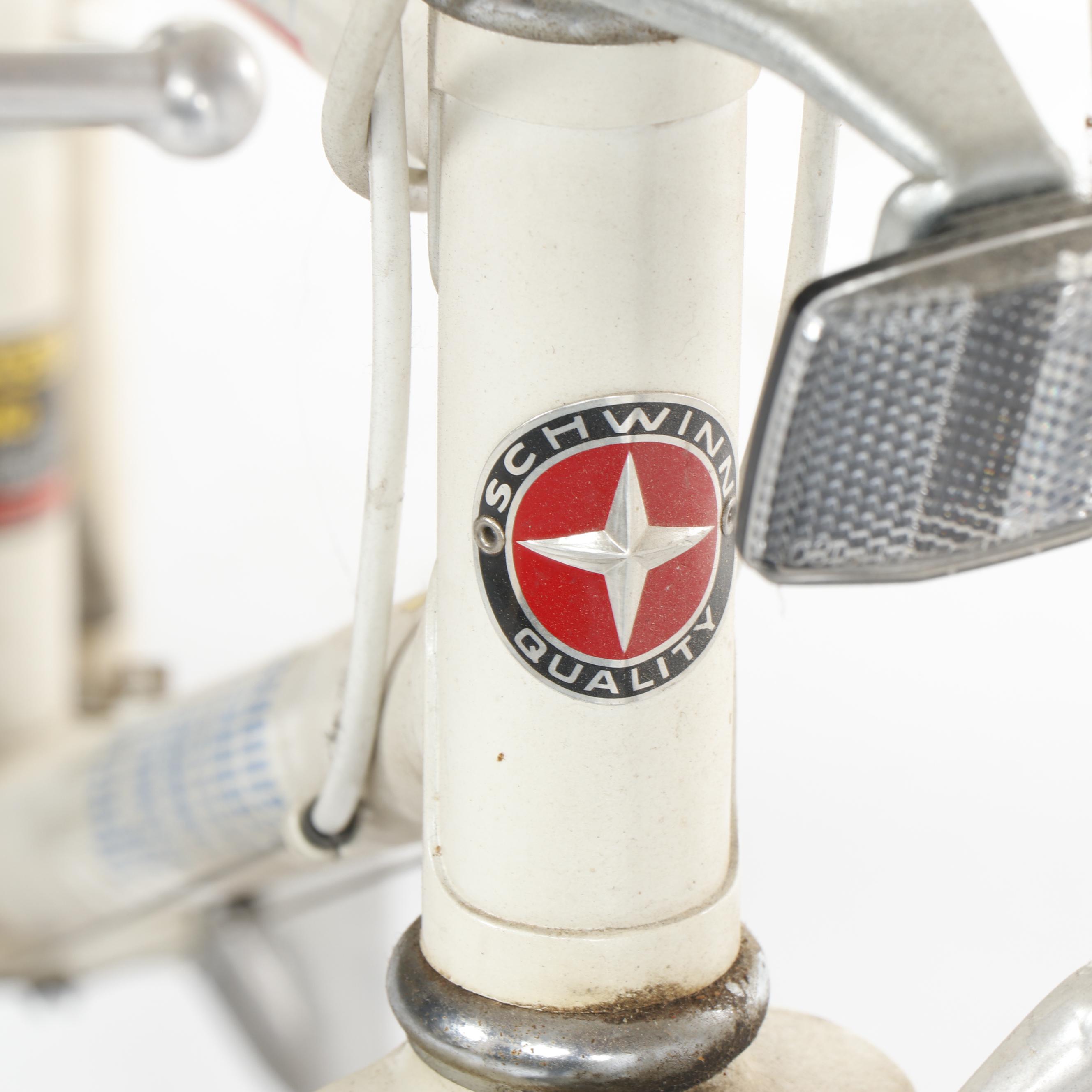 Pearlescent White Schwinn 4130 World Sport Road Bicycle, Circa 1985