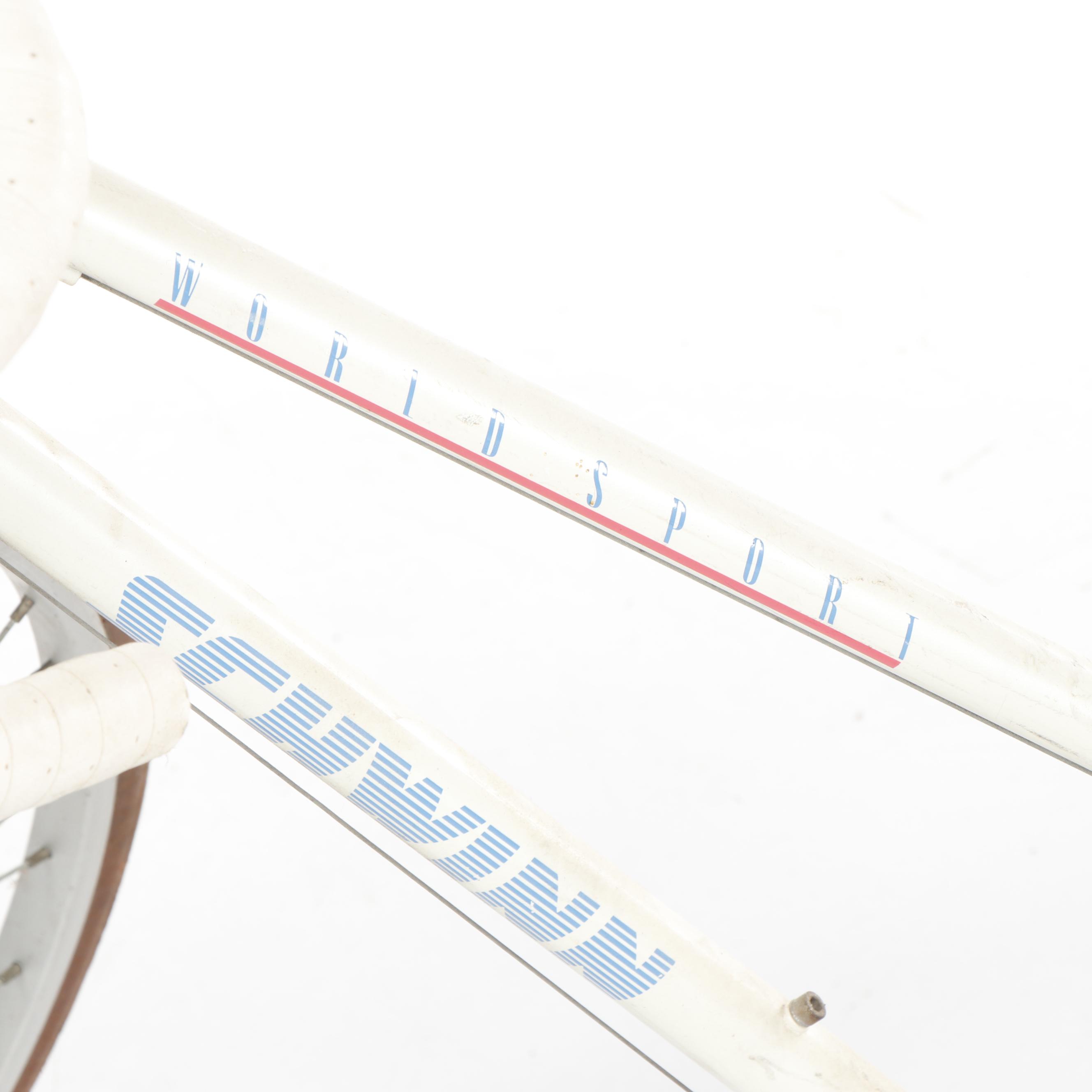 Pearlescent White Schwinn 4130 World Sport Road Bicycle, Circa 1985