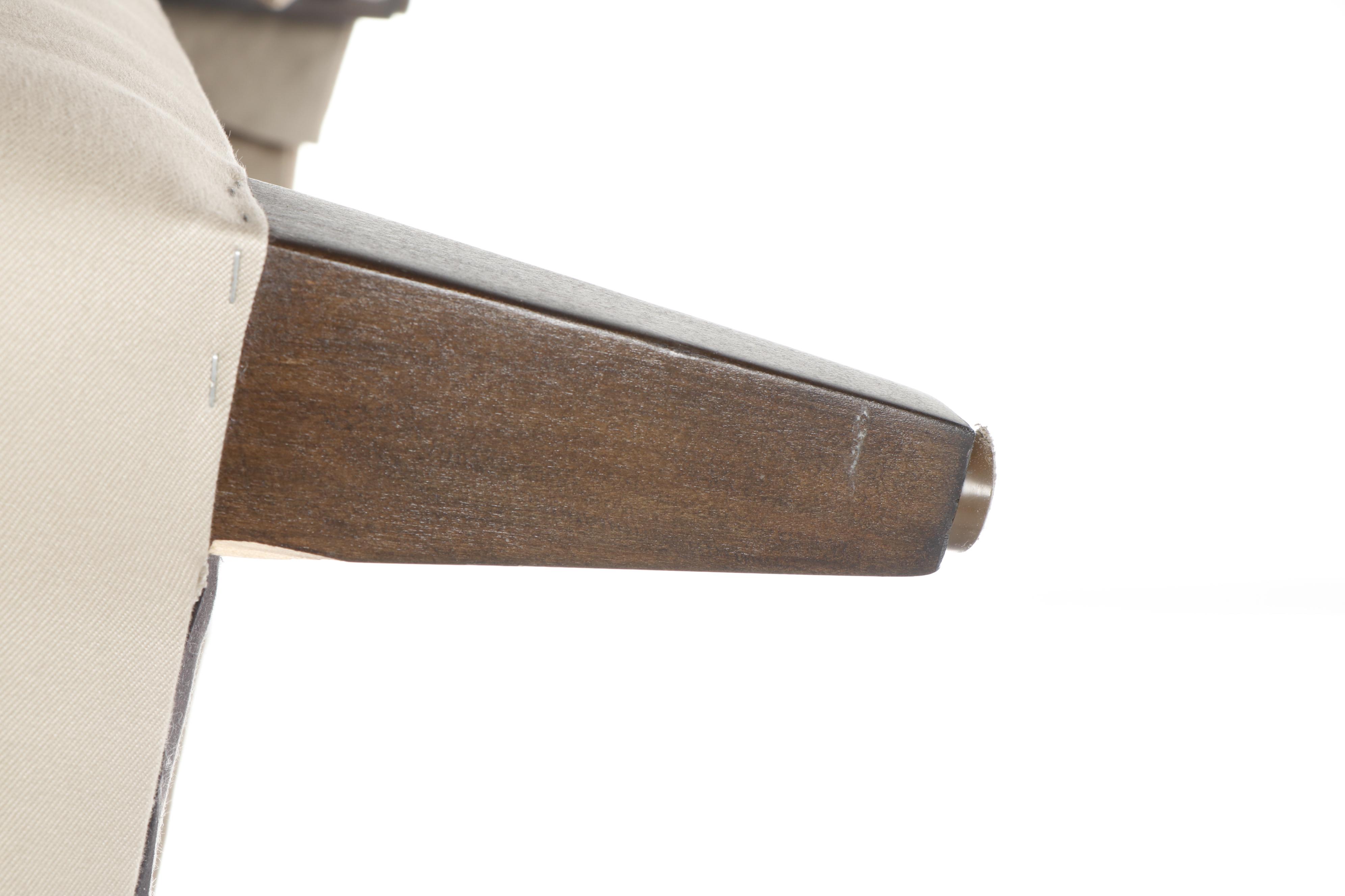 Contemporary Beige Chaise Lounge with Throw Pillow