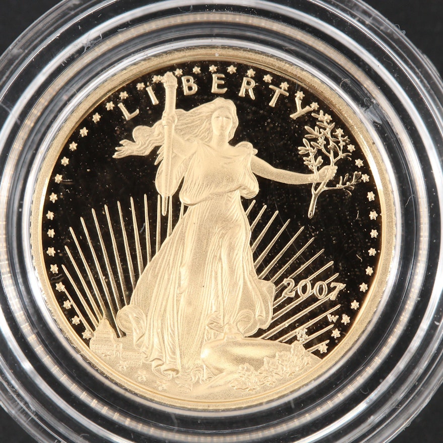 2007-W $5 Gold Eagle 1/10 Oz. Bullion Proof Coin