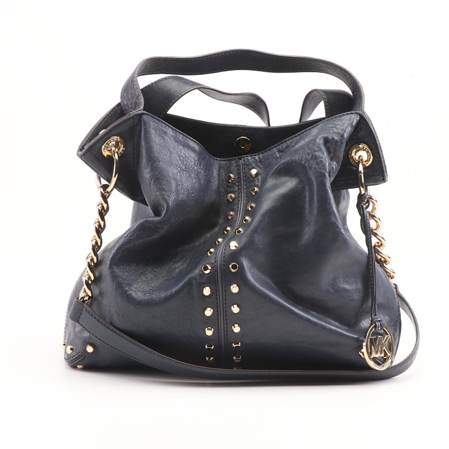 MICHAEL Michael Kors Studded Leather Convertible Handbag