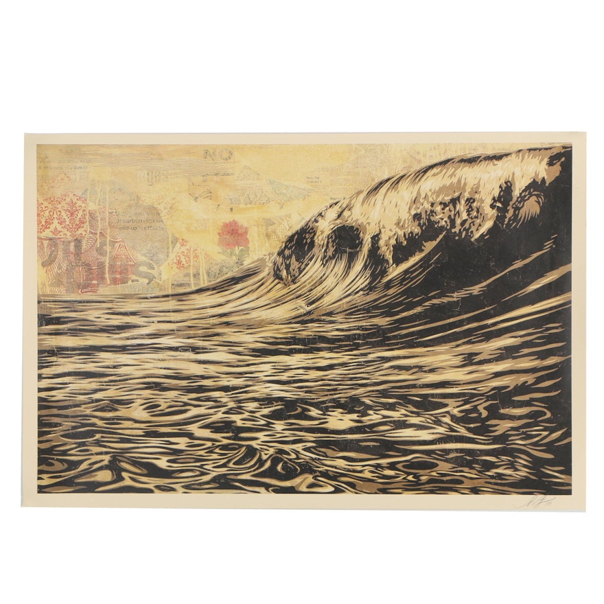Shepard Fairey Offset Print "Dark Wave"