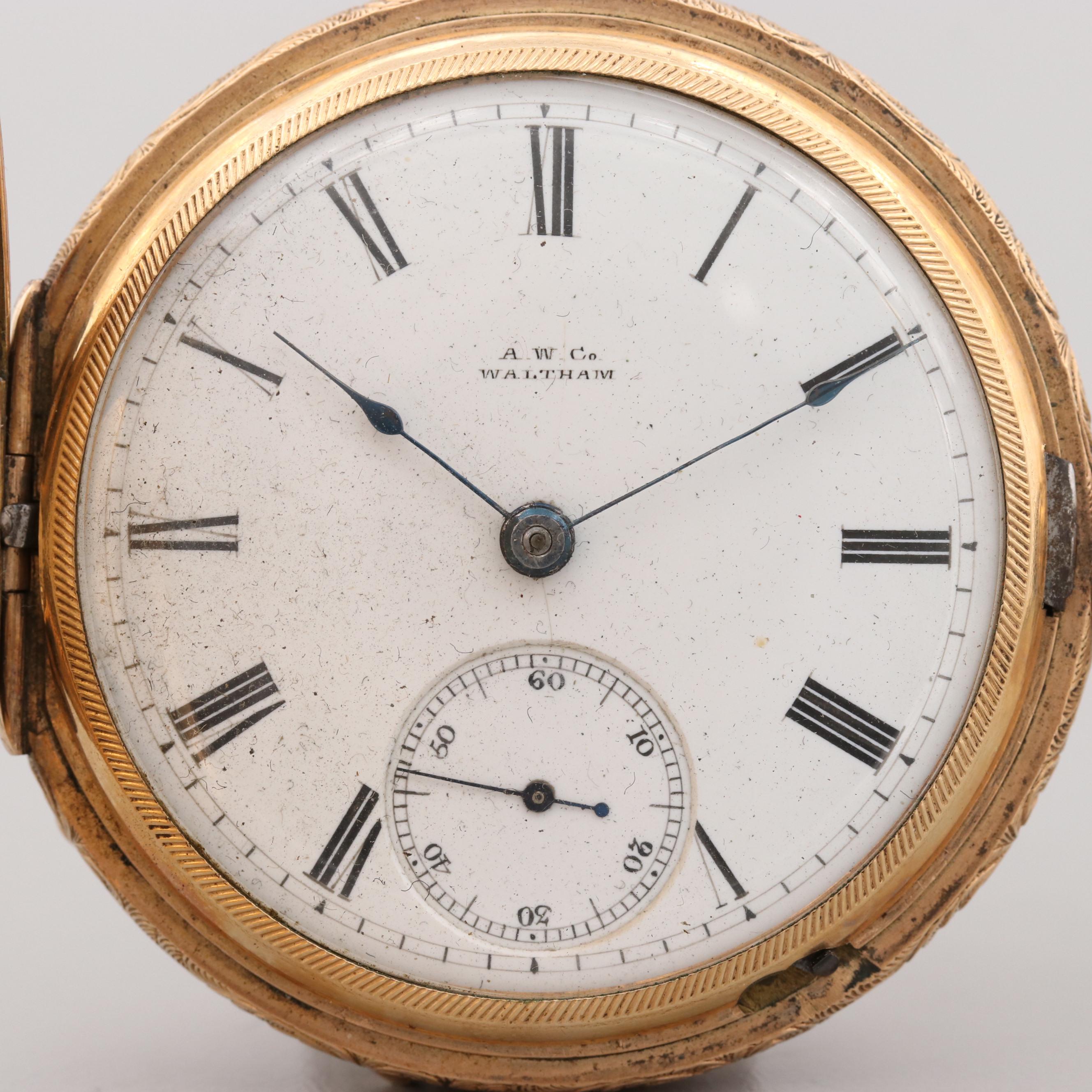 A.W.Co. Waltham Gold Filled Pocket Watch, 1881
