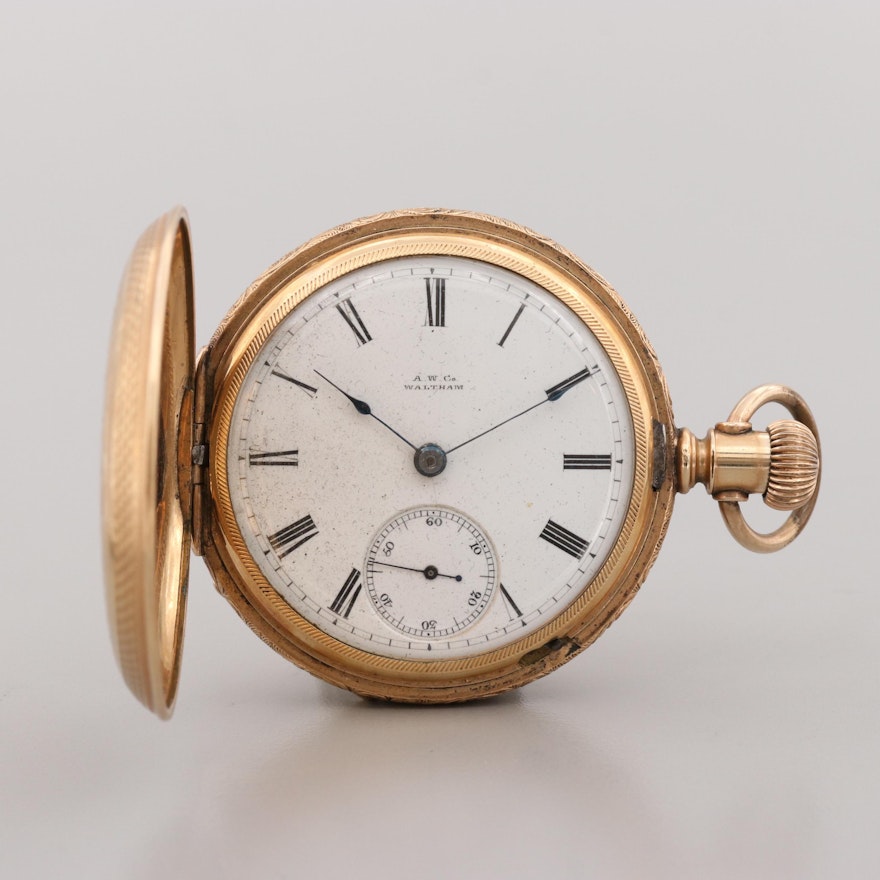 A.W.Co. Waltham Gold Filled Pocket Watch, 1881