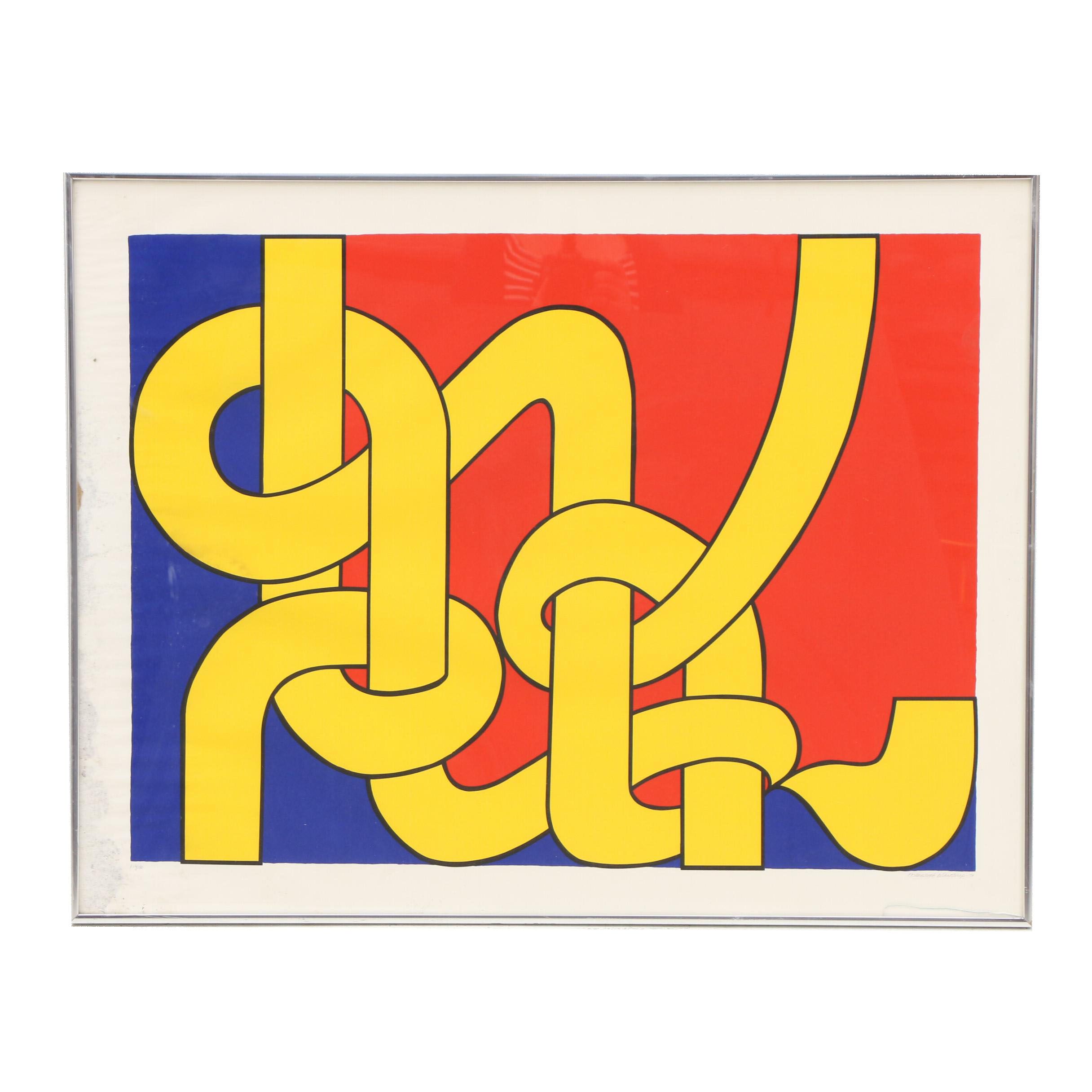 Margaret Wenstrup Abstract Modern Serigraph