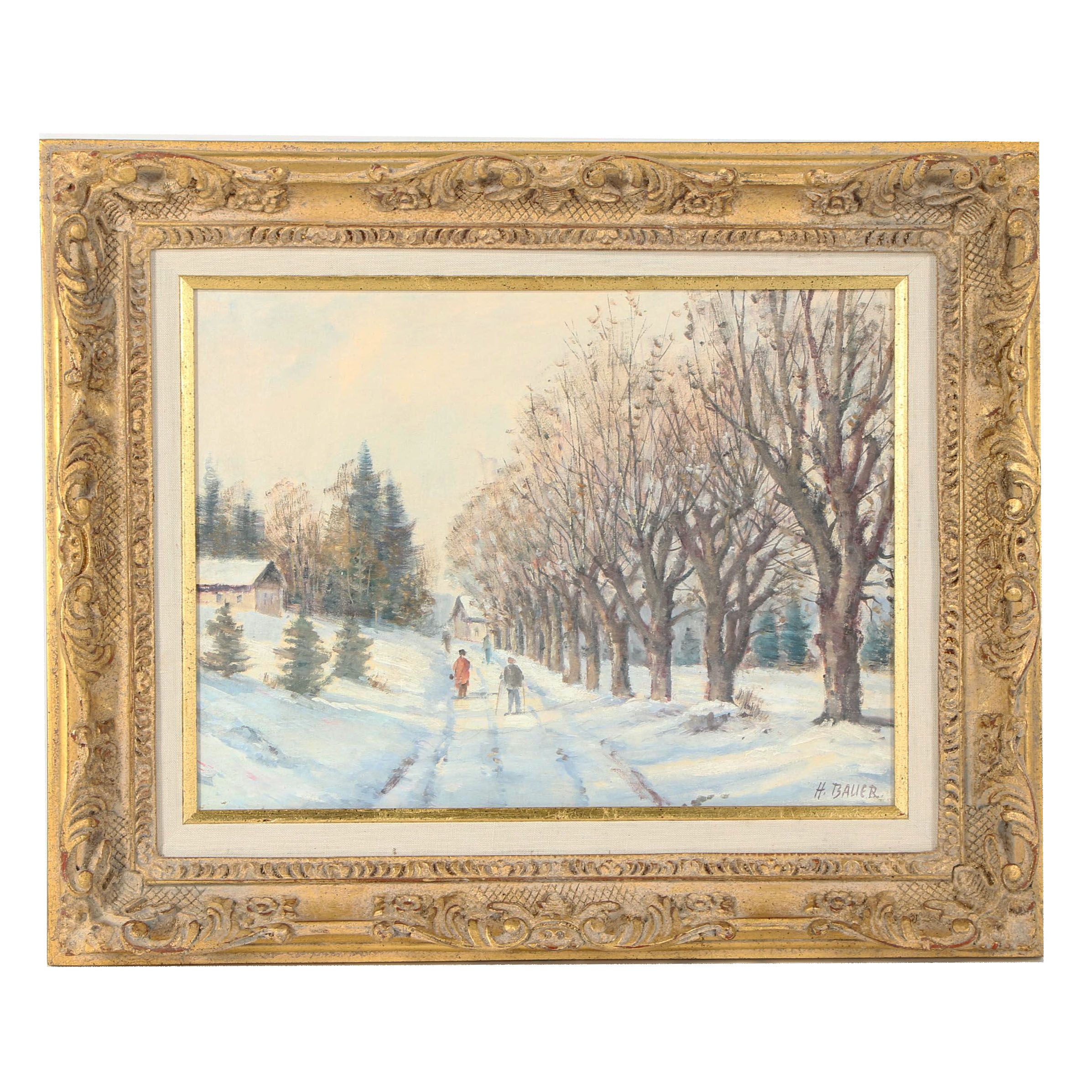 Hubert Bauer Oil Painting "Bohemian Landscape"