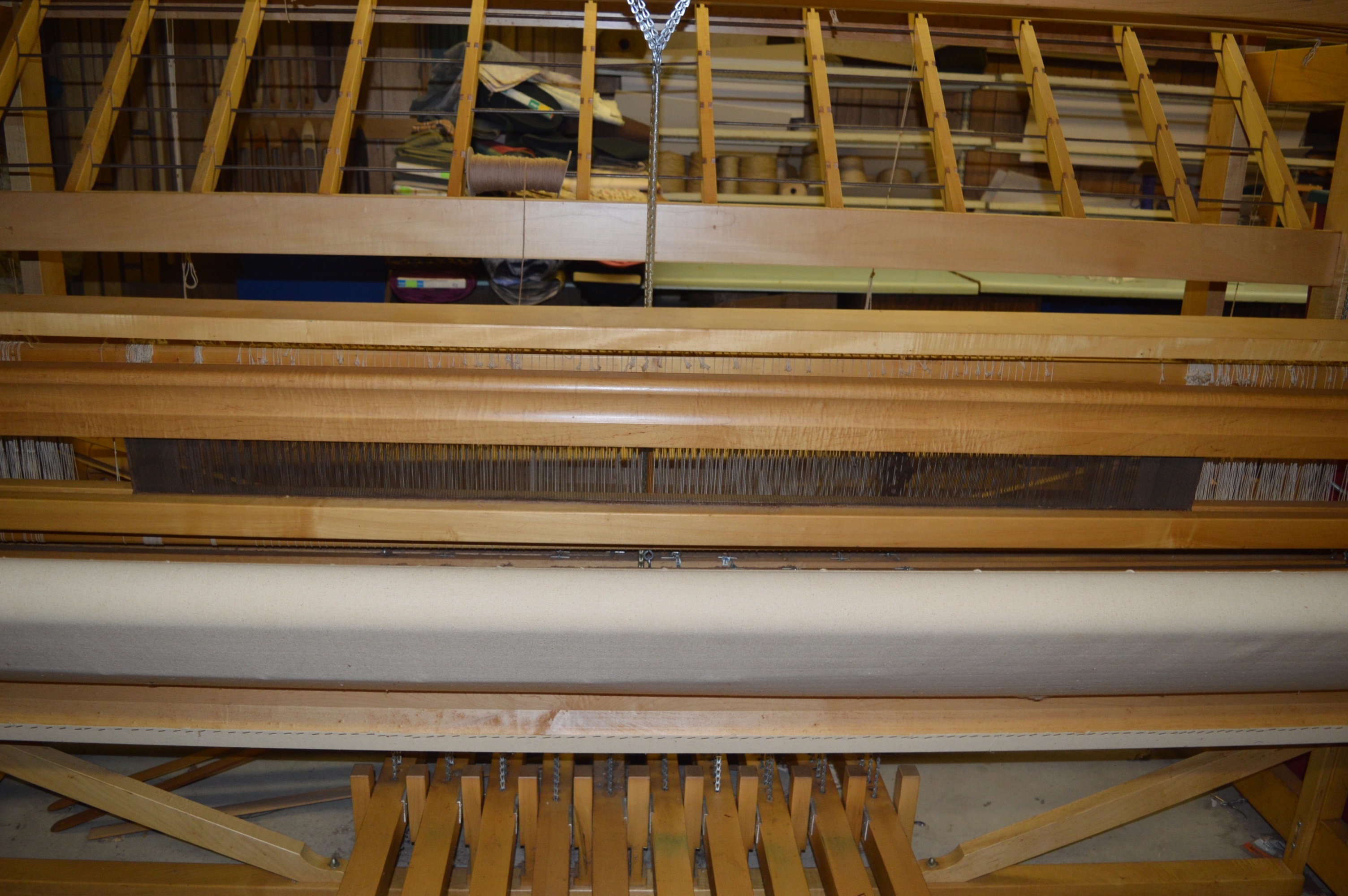 Retired Cranbrook 10 Peddle Loom with Storage Bench