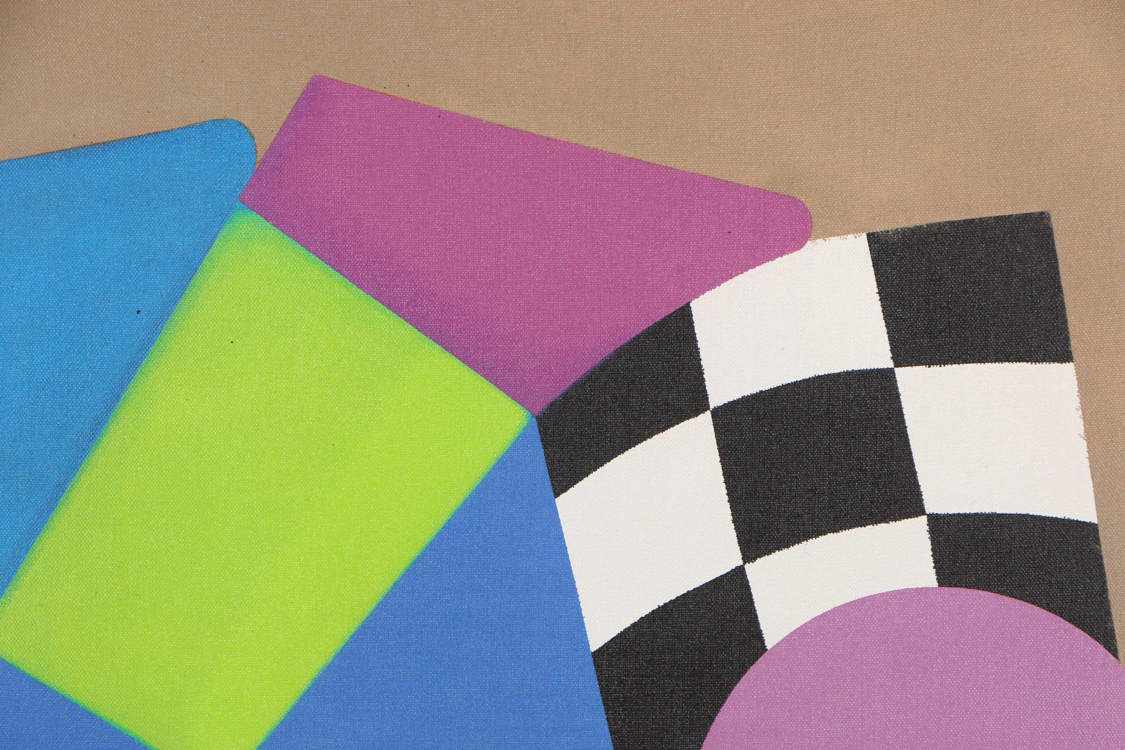 Erle Loran 1967 Acrylic Painting "The Book of Tantra"