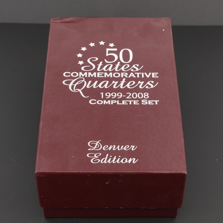 Complete "50 States Commemorative Quarters 1999-2008 Denver Edition" Coin Set