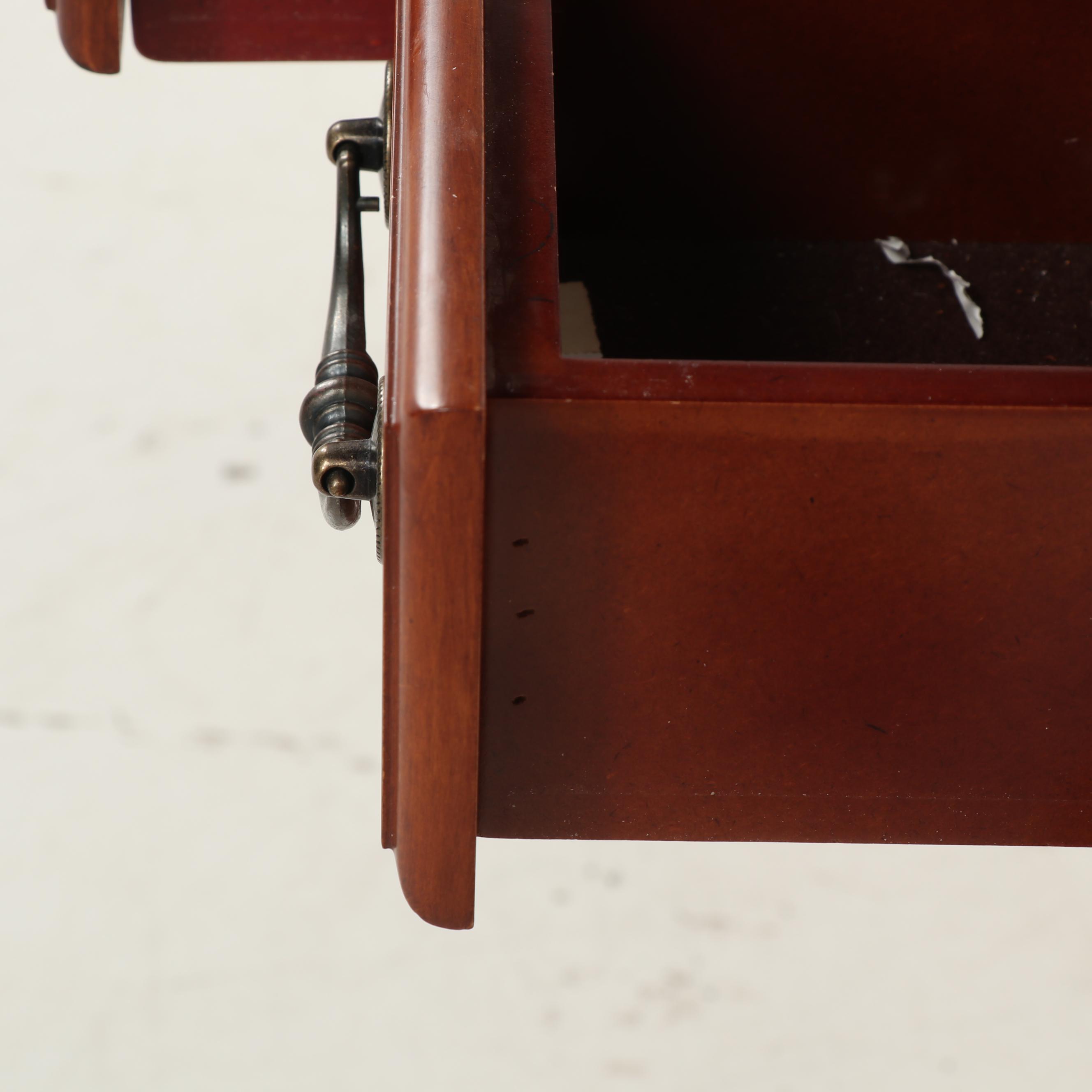 Contemporary Chippendale-Style Wooden Desk with Keyboard Drawer