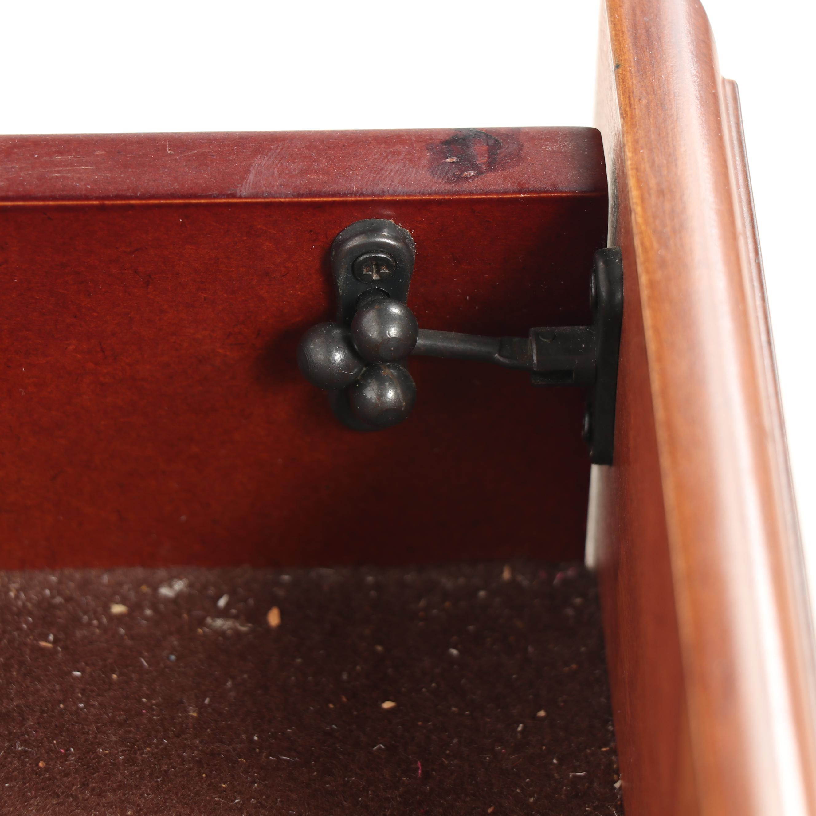 Contemporary Chippendale-Style Wooden Desk with Keyboard Drawer