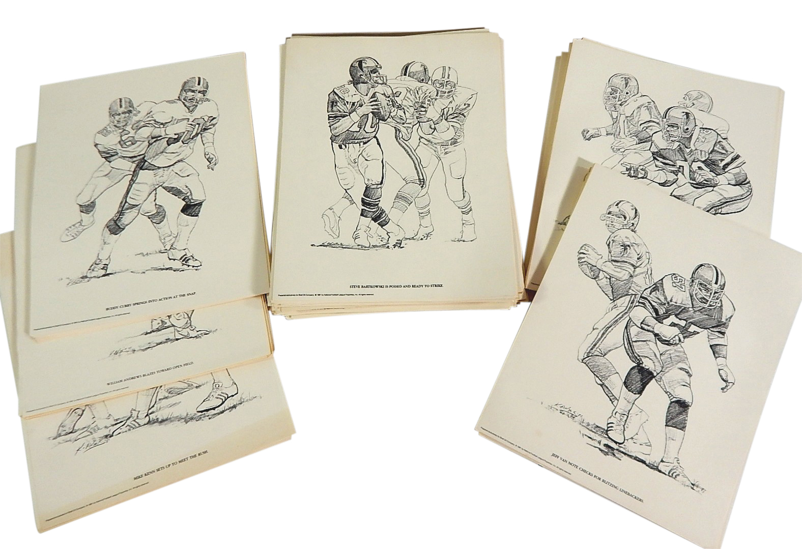 1981 Shell Oil Company Atlanta Falcons Prints by K. Akins - Over 400 Count