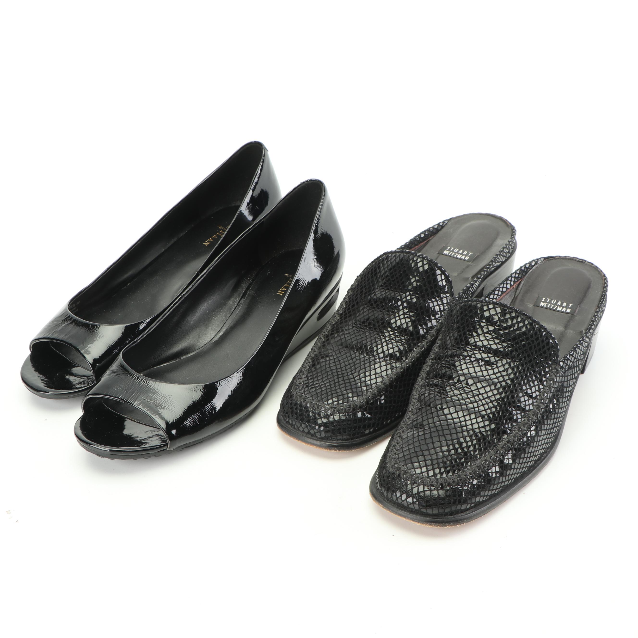 Women's Stuart Weitzman and Cole Haan Leather Wedge Shoes