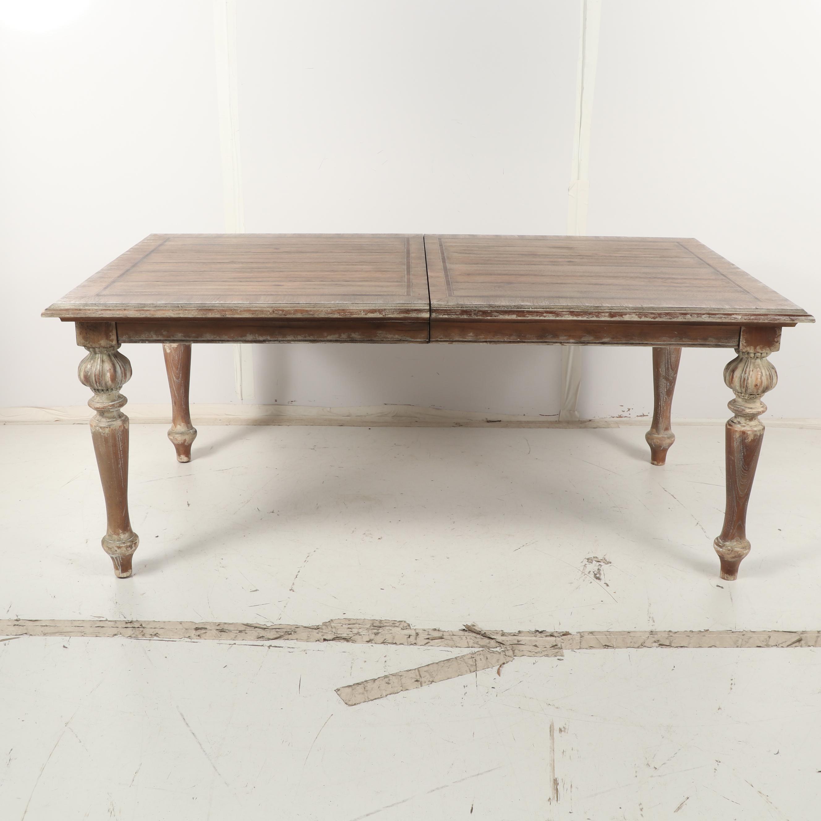 Contemporary Hooker Distressed Wooden Dining Table