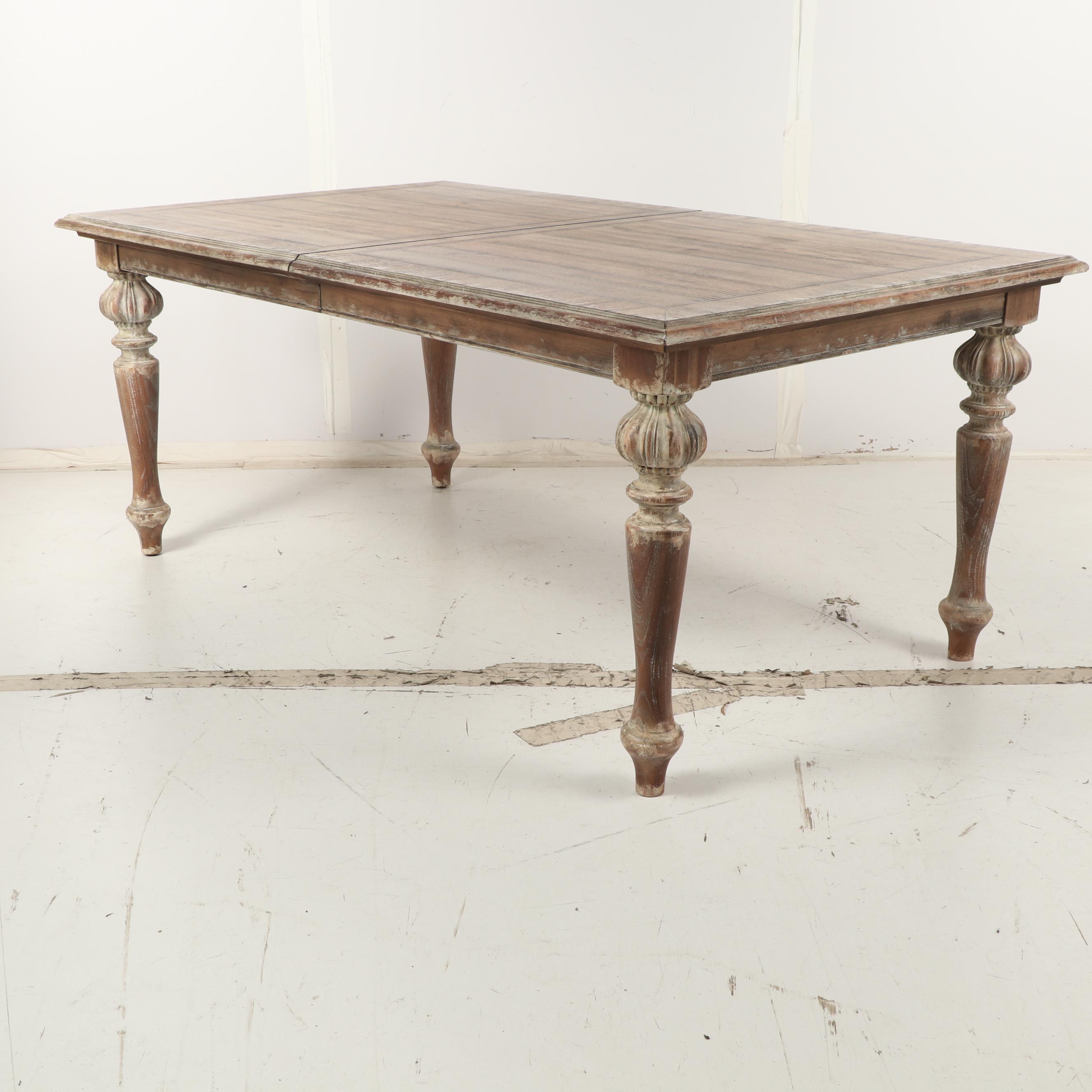 Contemporary Hooker Distressed Wooden Dining Table